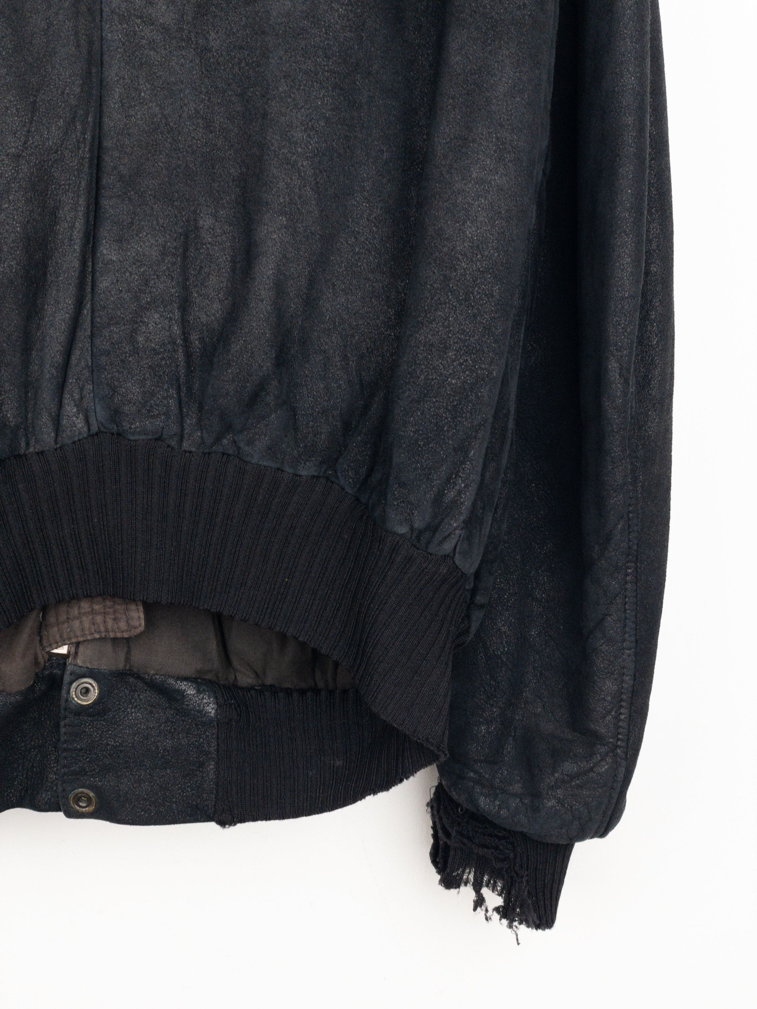 Rick Owens AW04 QUEEN Blistered Leather Police Bomber Jacket Size US L / EU 52-54 / 3 - 9 Thumbnail