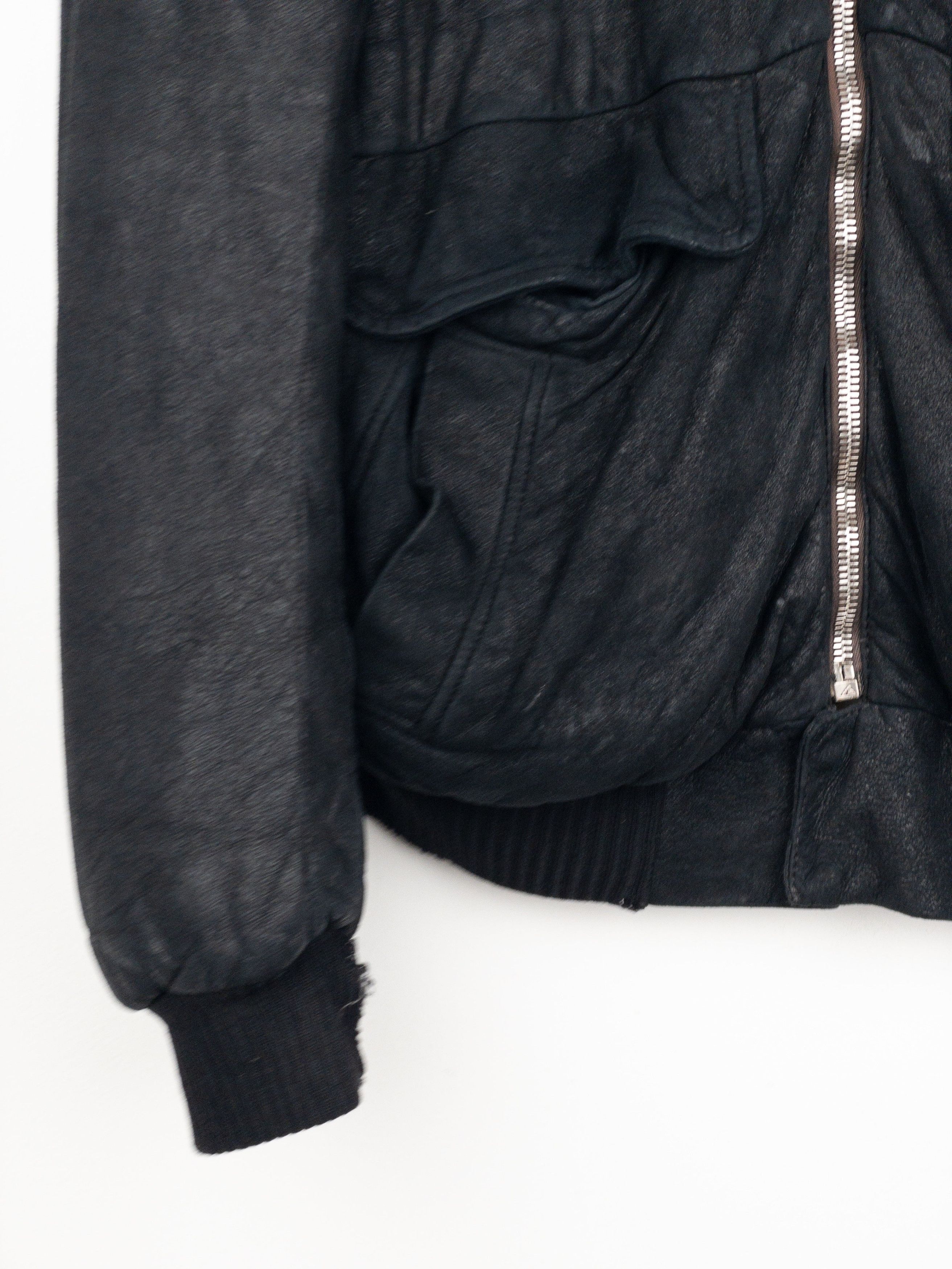Rick Owens AW04 QUEEN Blistered Leather Police Bomber Jacket Size US L / EU 52-54 / 3 - 4 Thumbnail