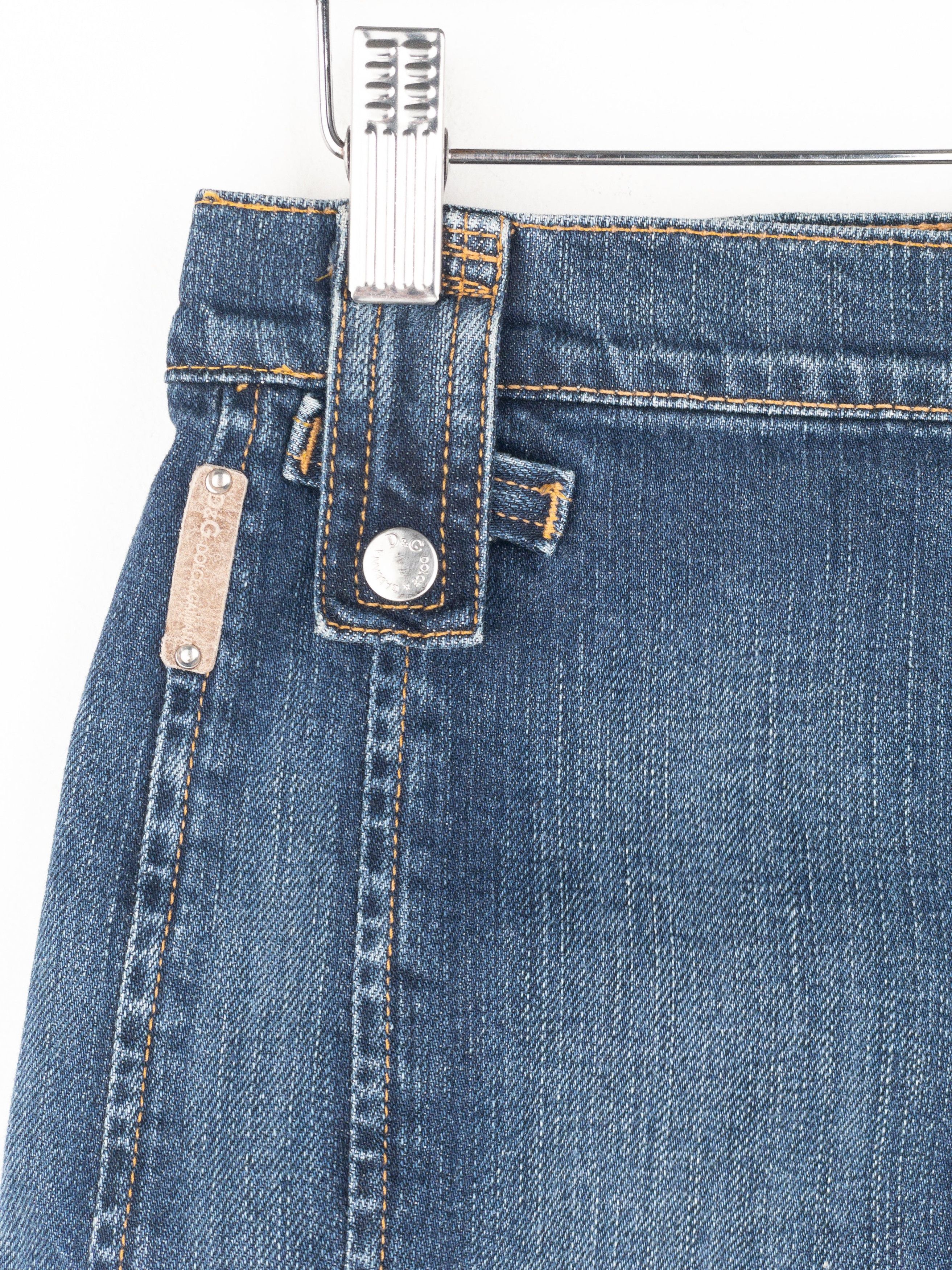 Dolce & Gabbana 2000s Denim Mini-Skirt Size 42" / US 20 - 3 Thumbnail