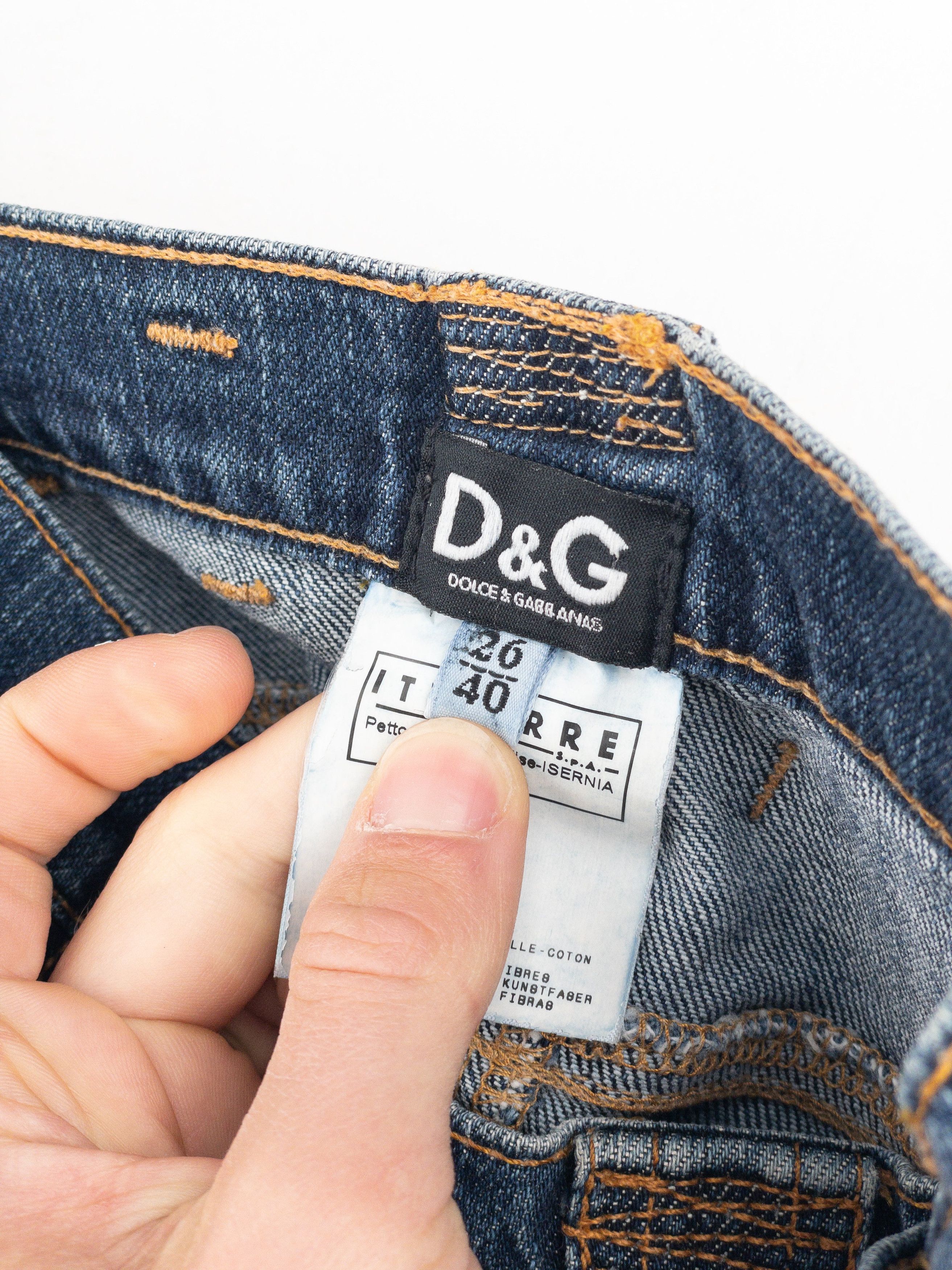 Dolce & Gabbana 2000s Denim Mini-Skirt Size 42" / US 20 - 6 Thumbnail