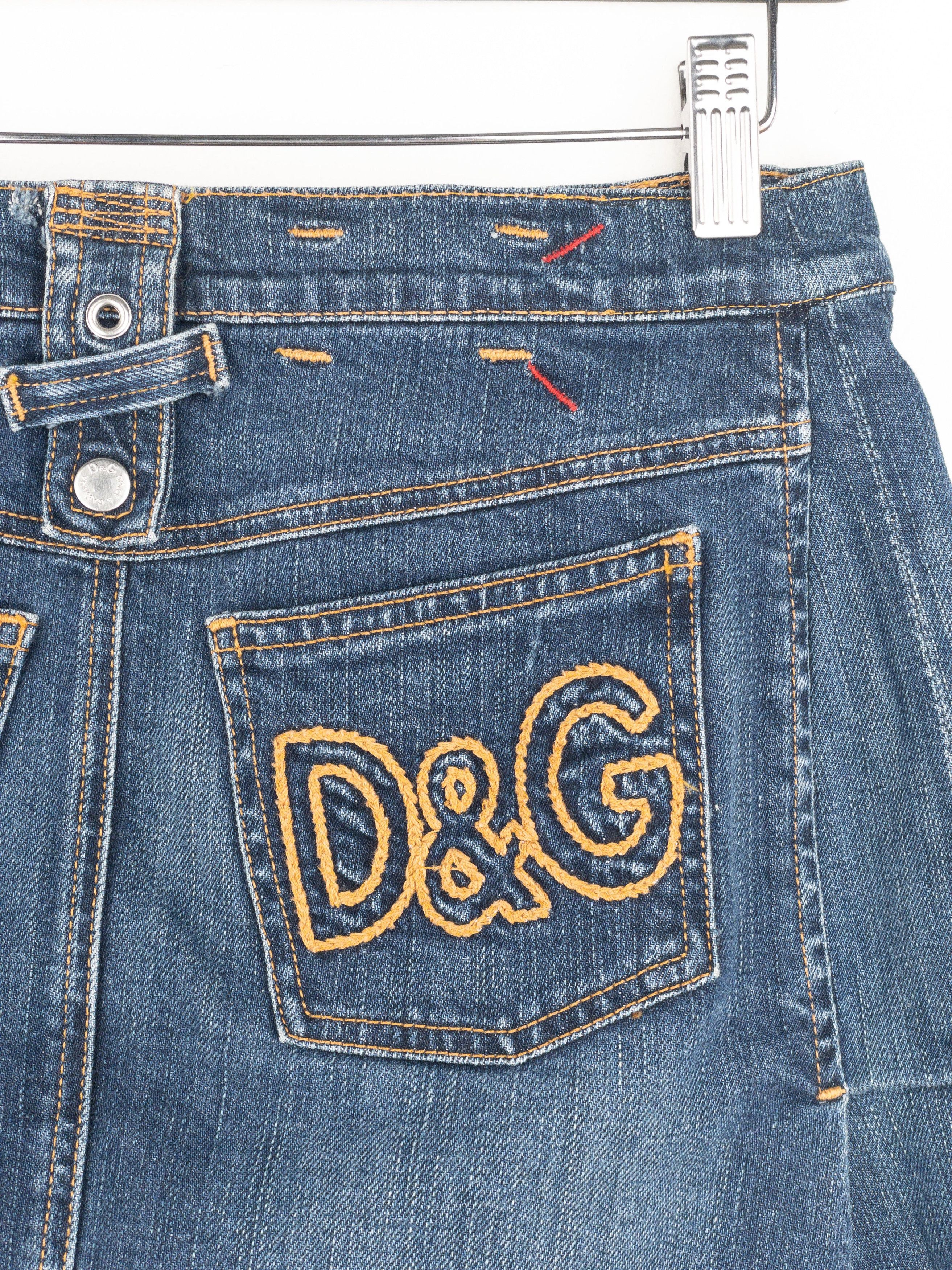 Dolce & Gabbana 2000s Denim Mini-Skirt Size 42" / US 20 - 5 Thumbnail