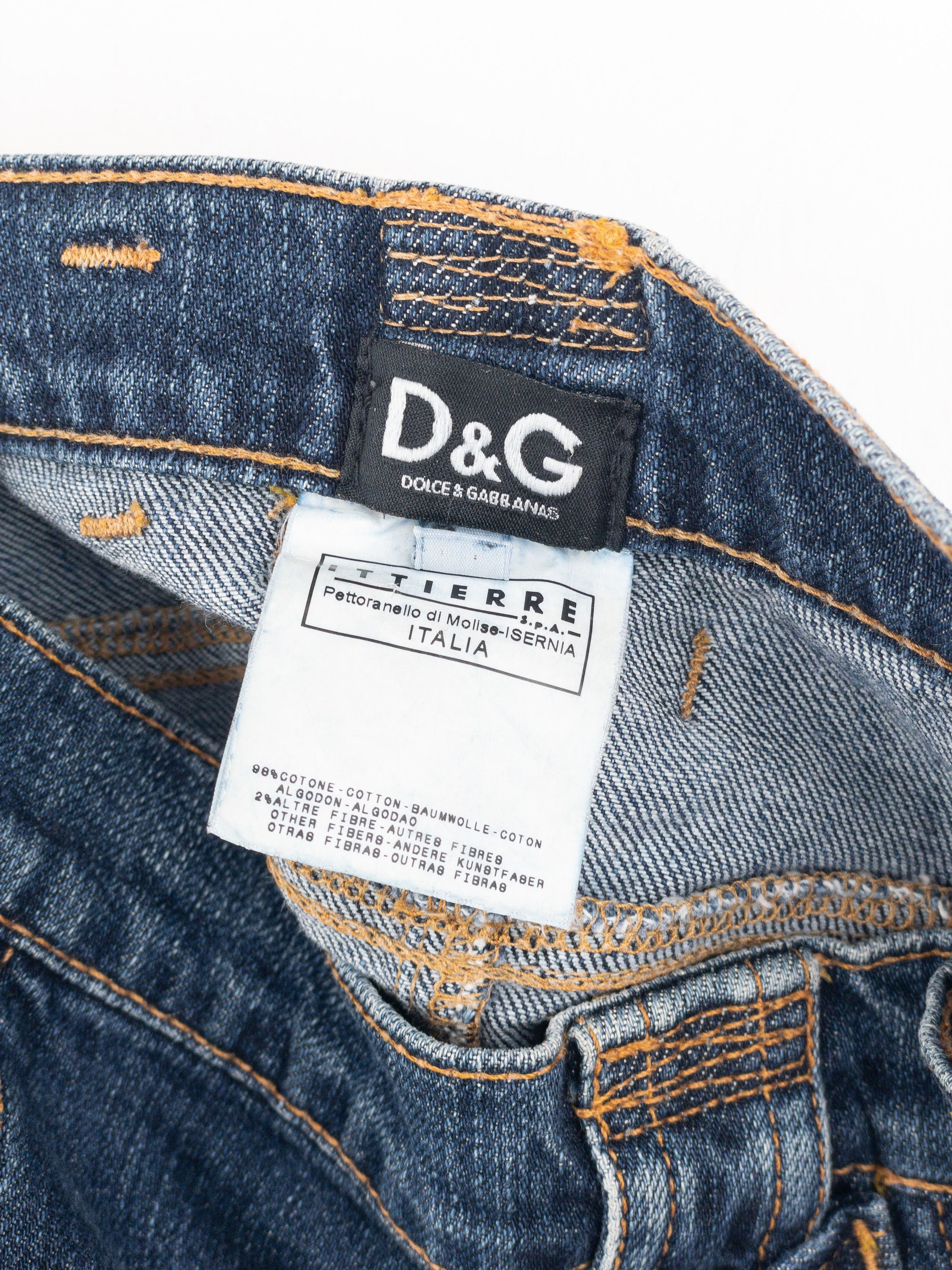 Dolce & Gabbana 2000s Denim Mini-Skirt Size 42" / US 20 - 7 Thumbnail