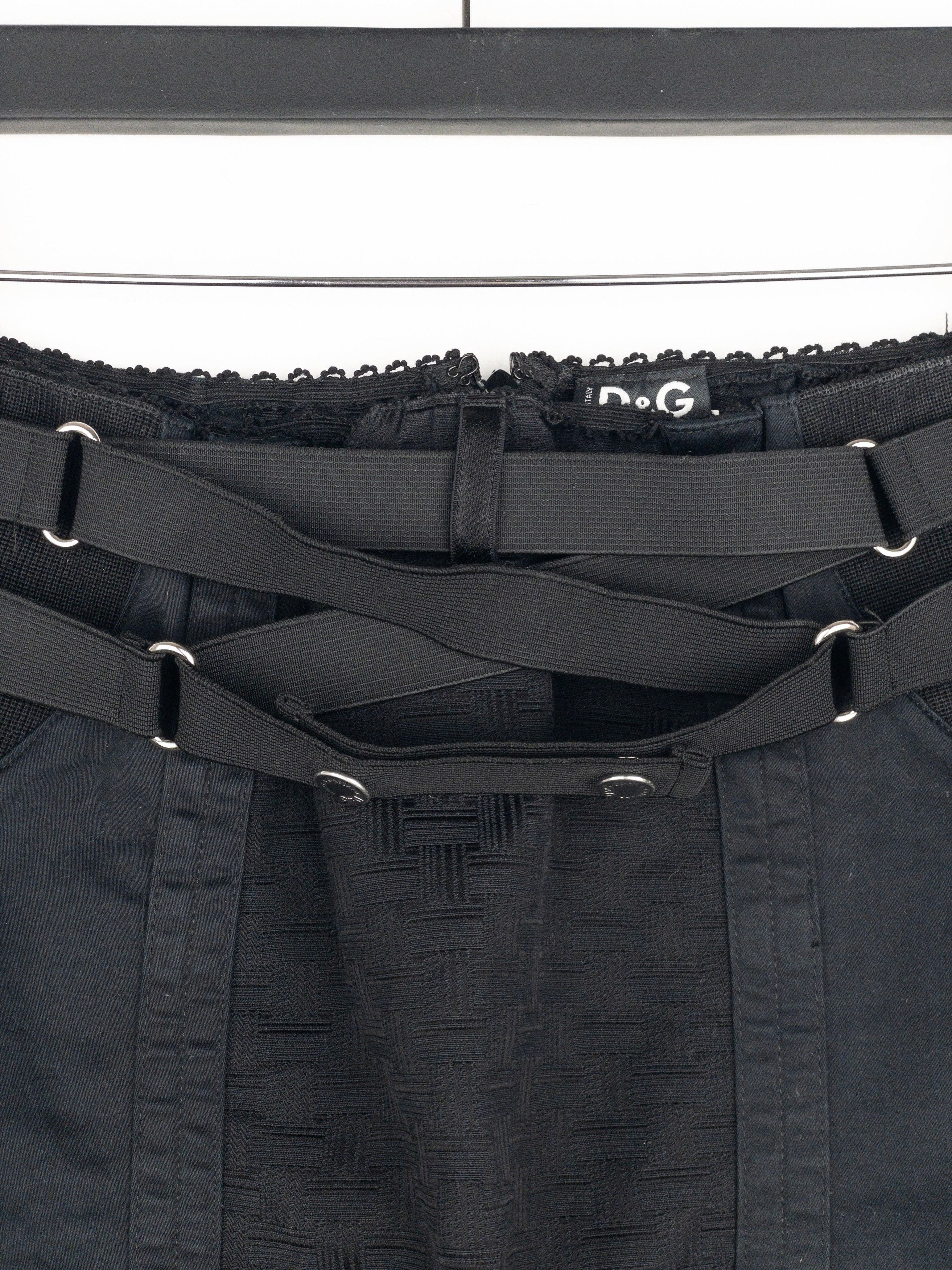 Dolce & Gabbana SS02 Bondage Pencil Midi-Skirt Size 42" / US 20 - 4 Thumbnail