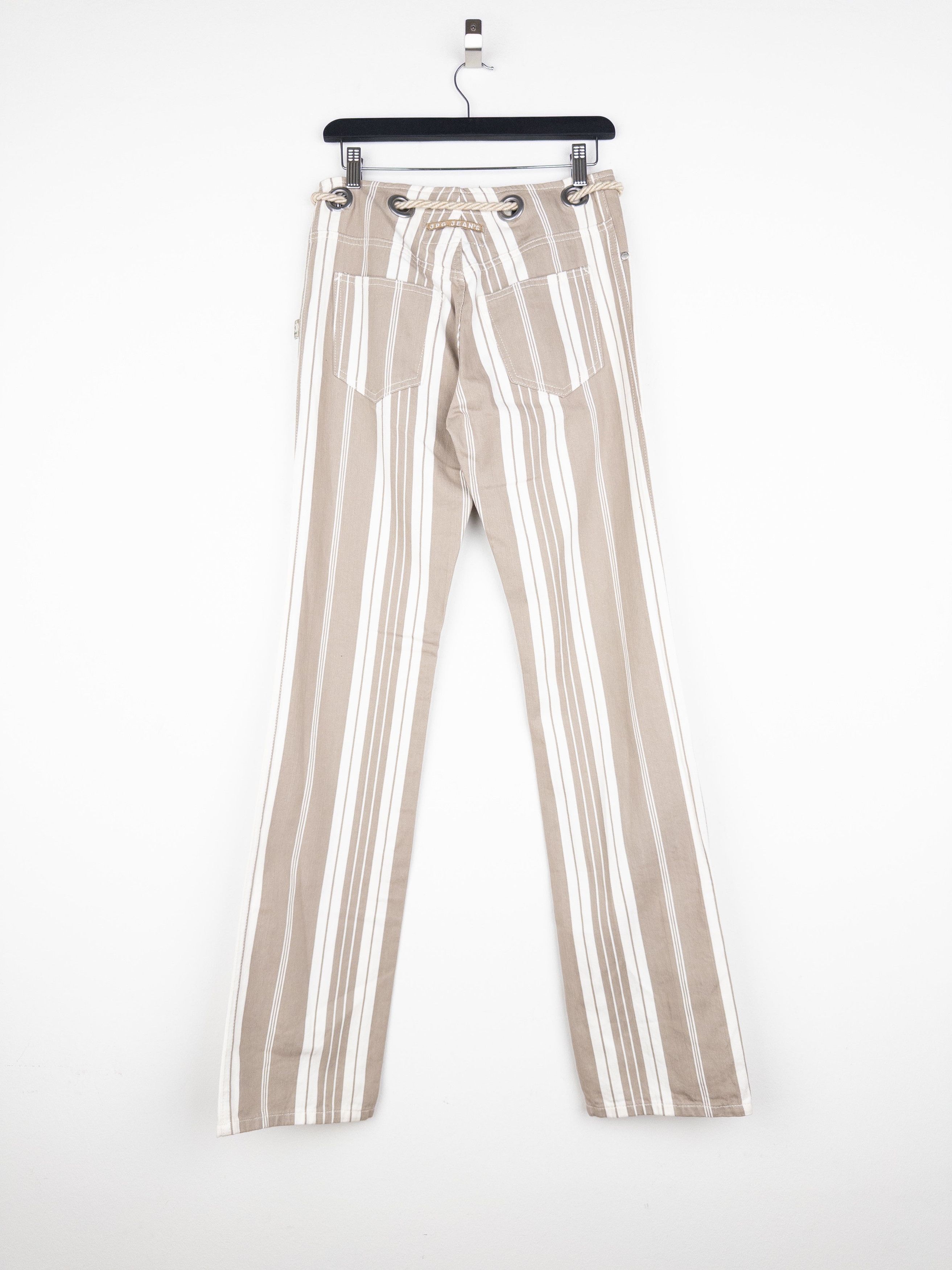 Jean Paul Gaultier 1990s Striped Rope-Belt Sailor Pants Size US 30 / EU 46 - 2 Thumbnail