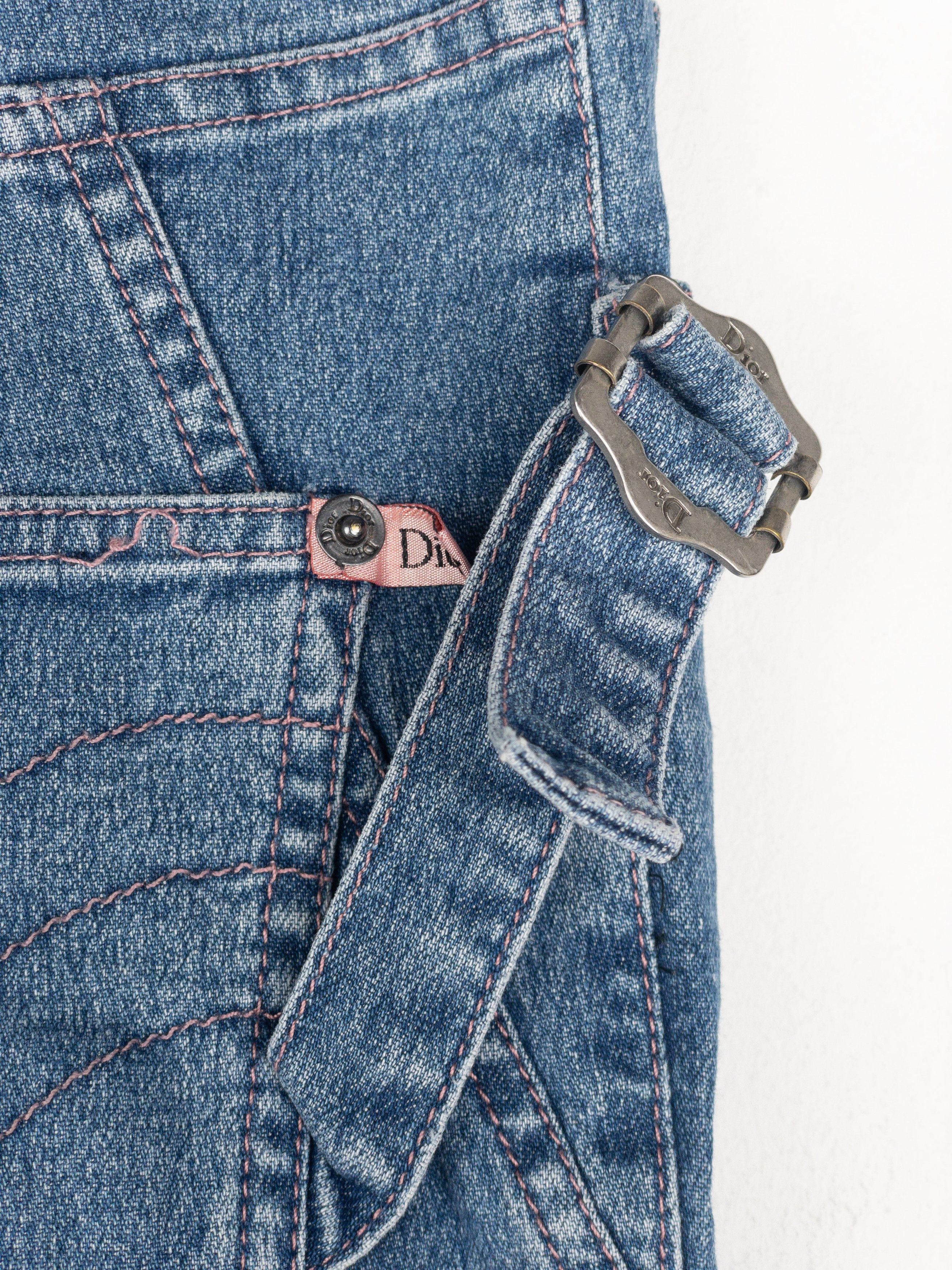 Dior by Galliano SS03 Flared Boot Cut Bondage Denim Jeans Size 28" / US 6 / IT 42 - 5 Thumbnail