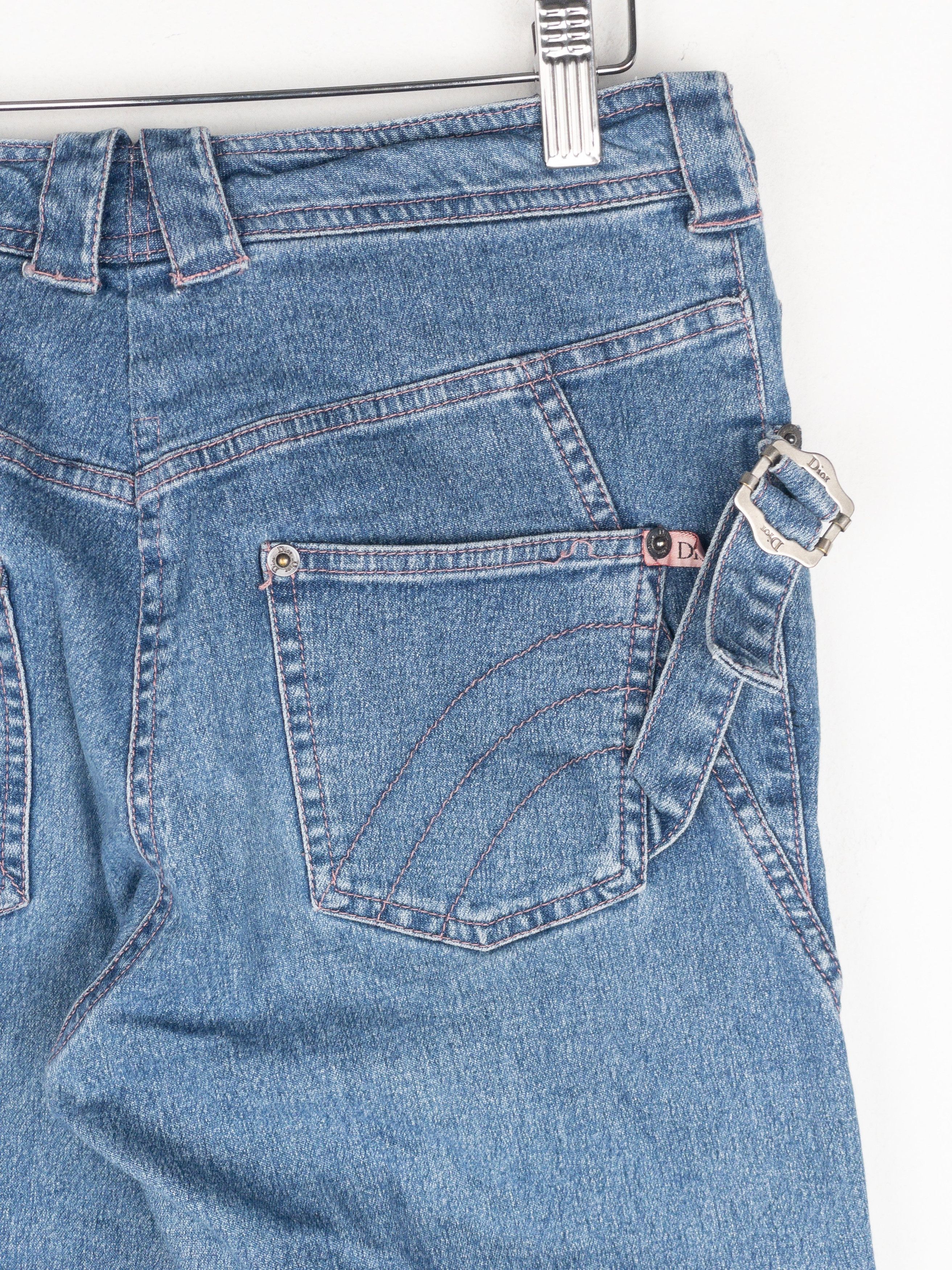 Dior by Galliano SS03 Flared Boot Cut Bondage Denim Jeans Size 28" / US 6 / IT 42 - 6 Thumbnail