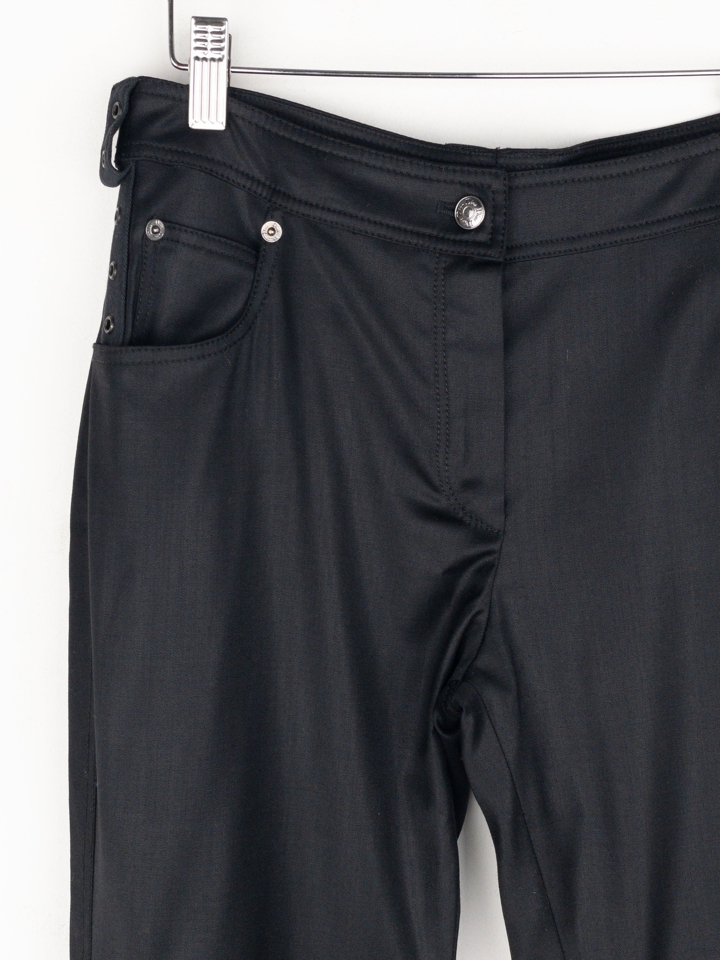 Dior by Galliano SS03 Coated Bootcut Bondage Biker Pants Size 27" / US 4 / IT 40 - 3 Thumbnail
