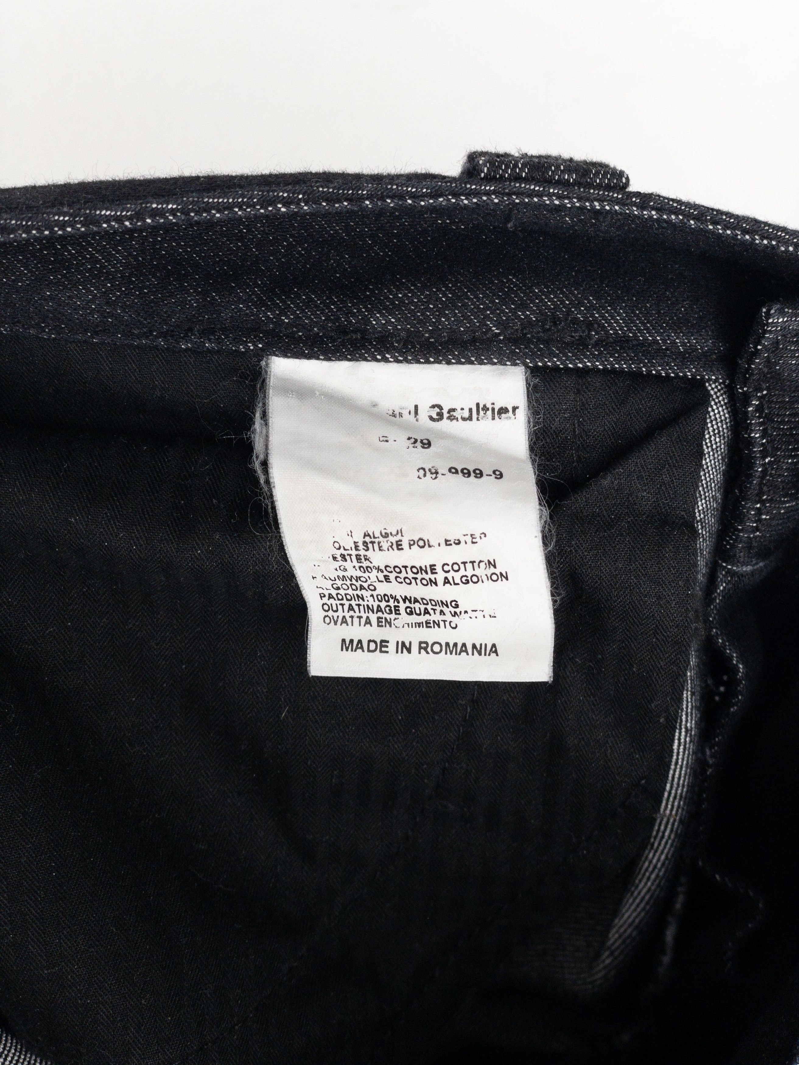 Jean Paul Gaultier 2000s Lace Bondage Denim Biker Jeans Size 42" / US 20 - 8 Thumbnail