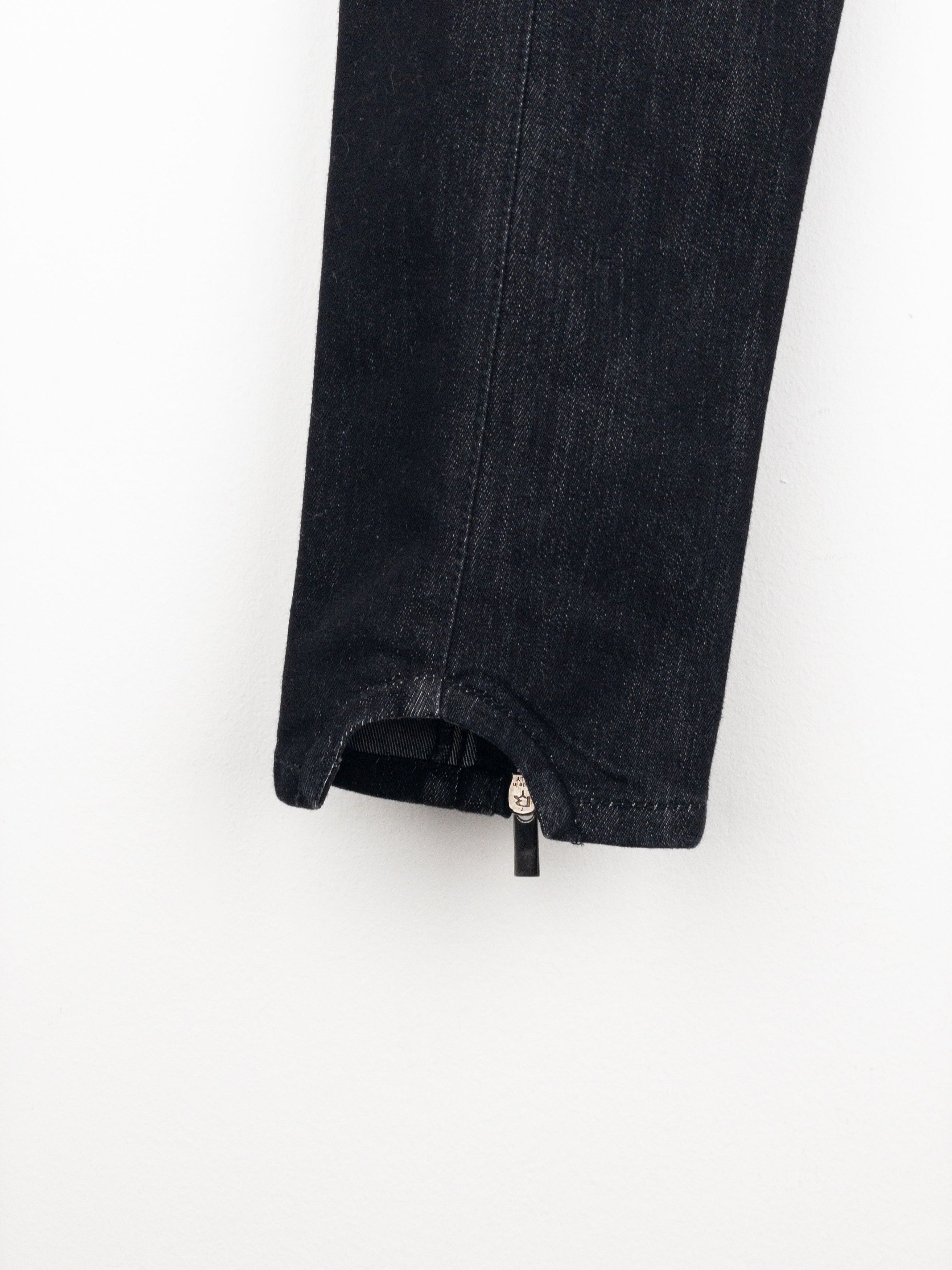 Jean Paul Gaultier 2000s Lace Bondage Denim Biker Jeans Size 42" / US 20 - 7 Thumbnail