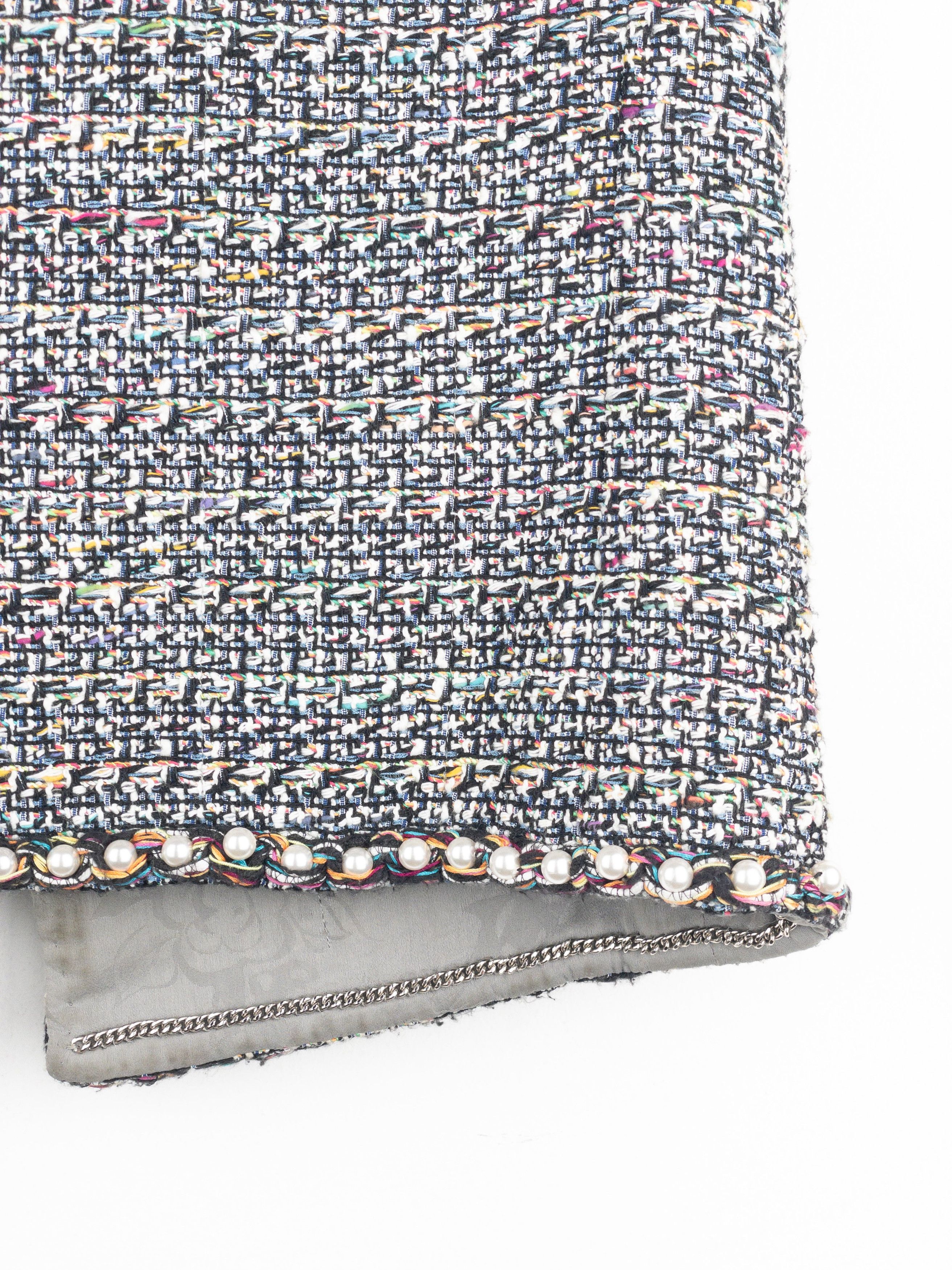 Chanel by Karl Lagerfeld SS17 Pearl Trim Tweed Vest Size XS / US 0-2 / IT 36-38 - 16 Thumbnail