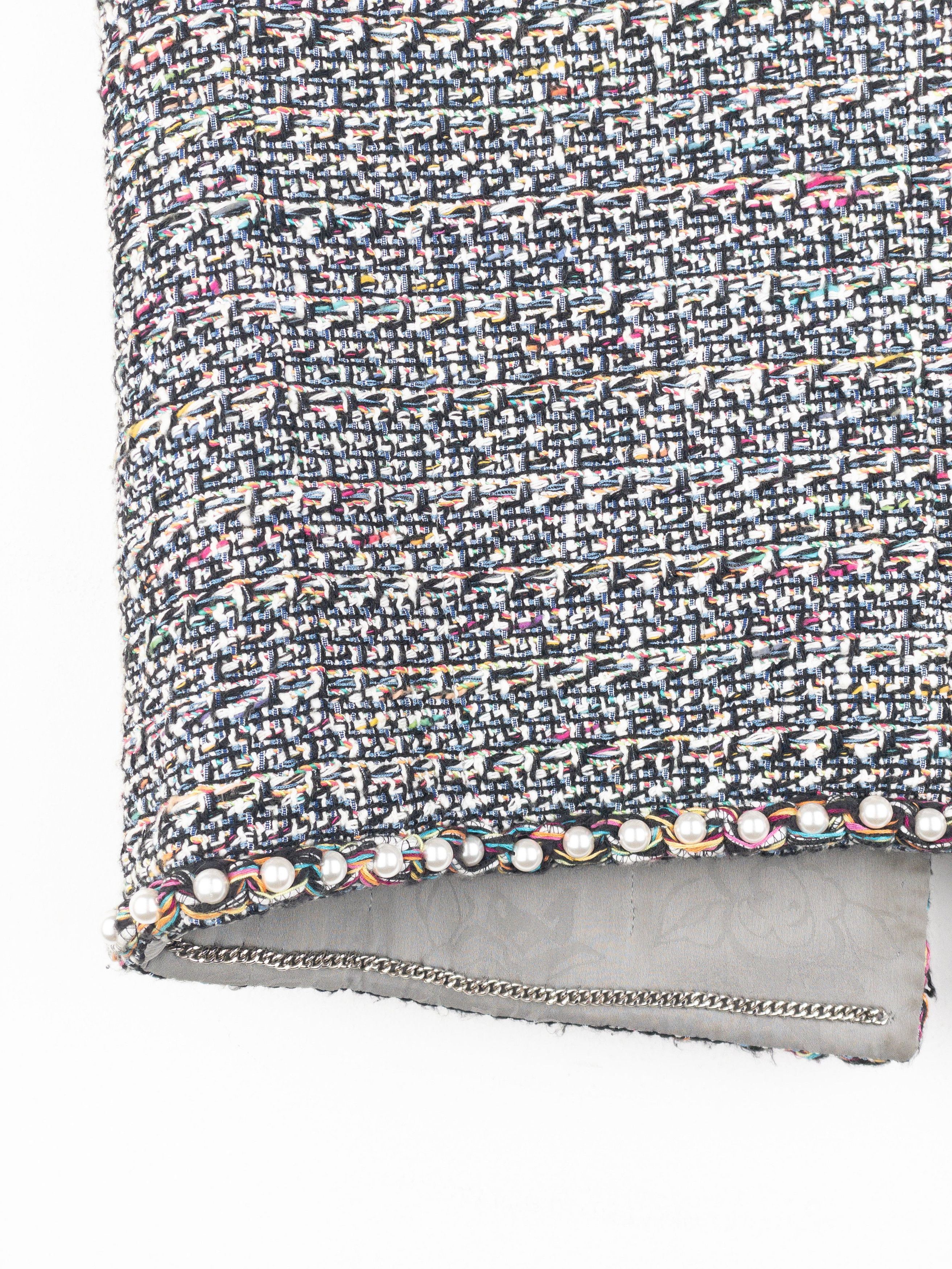 Chanel by Karl Lagerfeld SS17 Pearl Trim Tweed Vest Size XS / US 0-2 / IT 36-38 - 15 Thumbnail