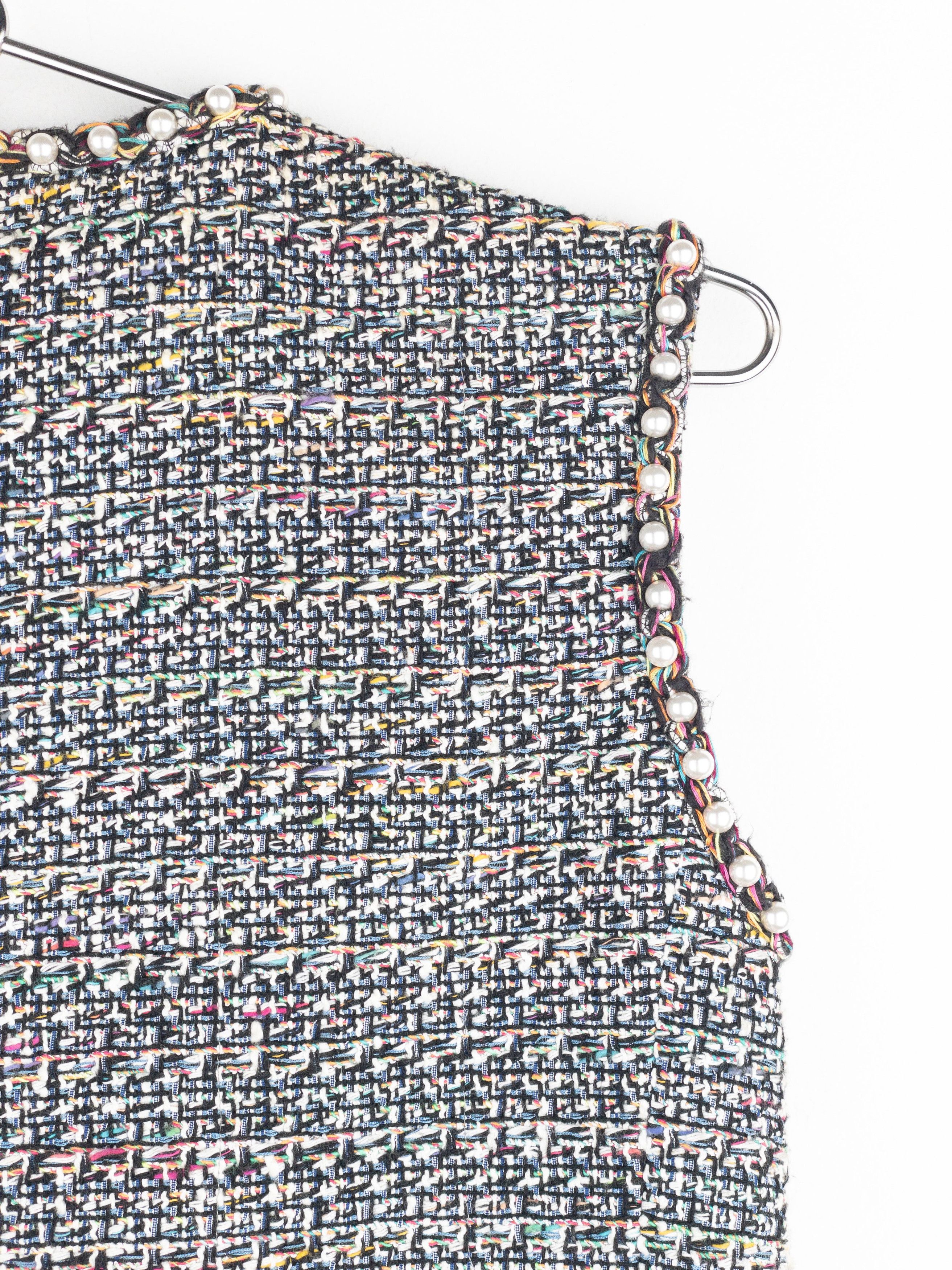 Chanel by Karl Lagerfeld SS17 Pearl Trim Tweed Vest Size XS / US 0-2 / IT 36-38 - 14 Thumbnail
