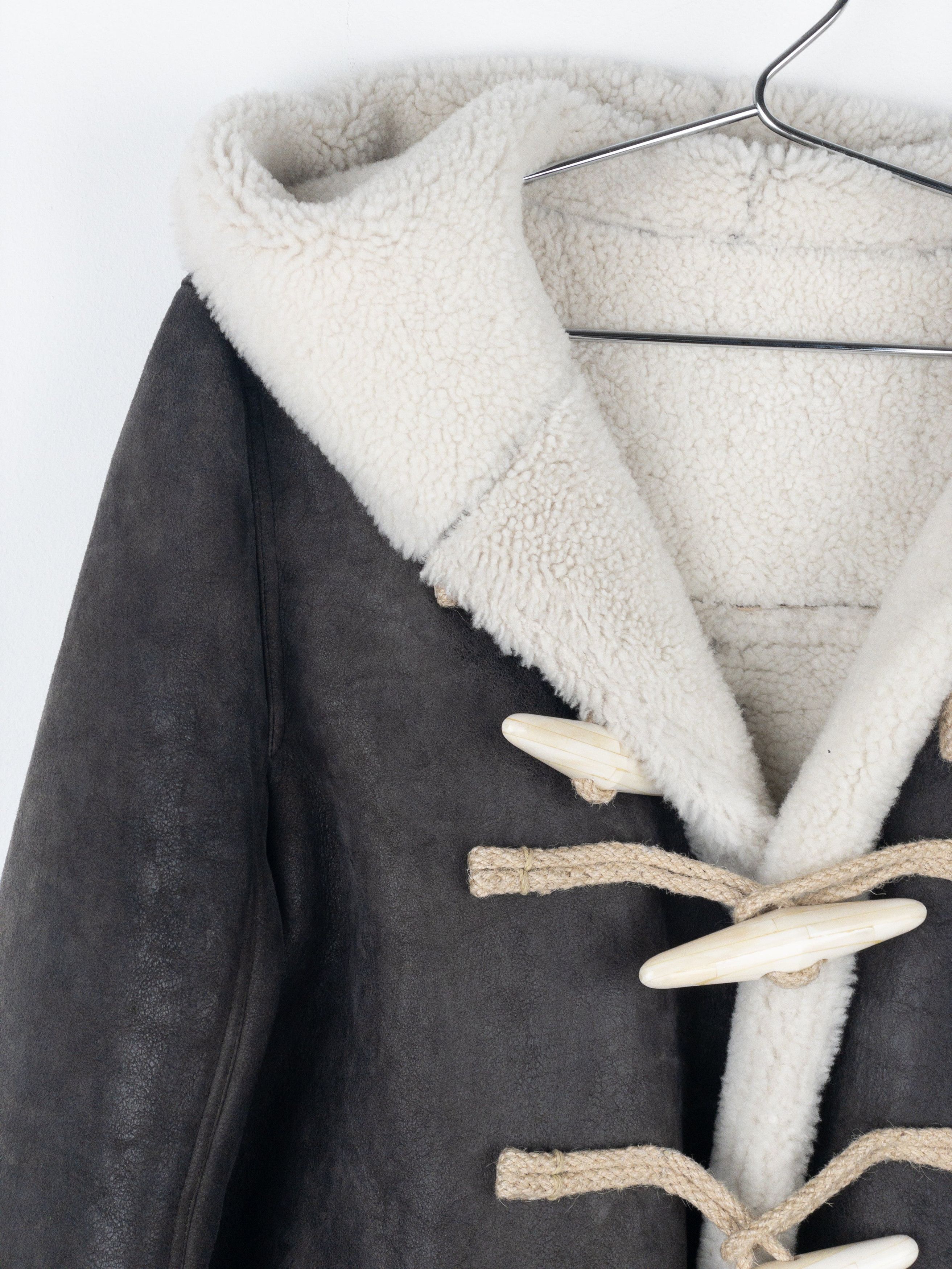 Rick Owens AW17 Leather Shearling Duffle Coat Size US XS / EU 42 / 0 - 8 Thumbnail