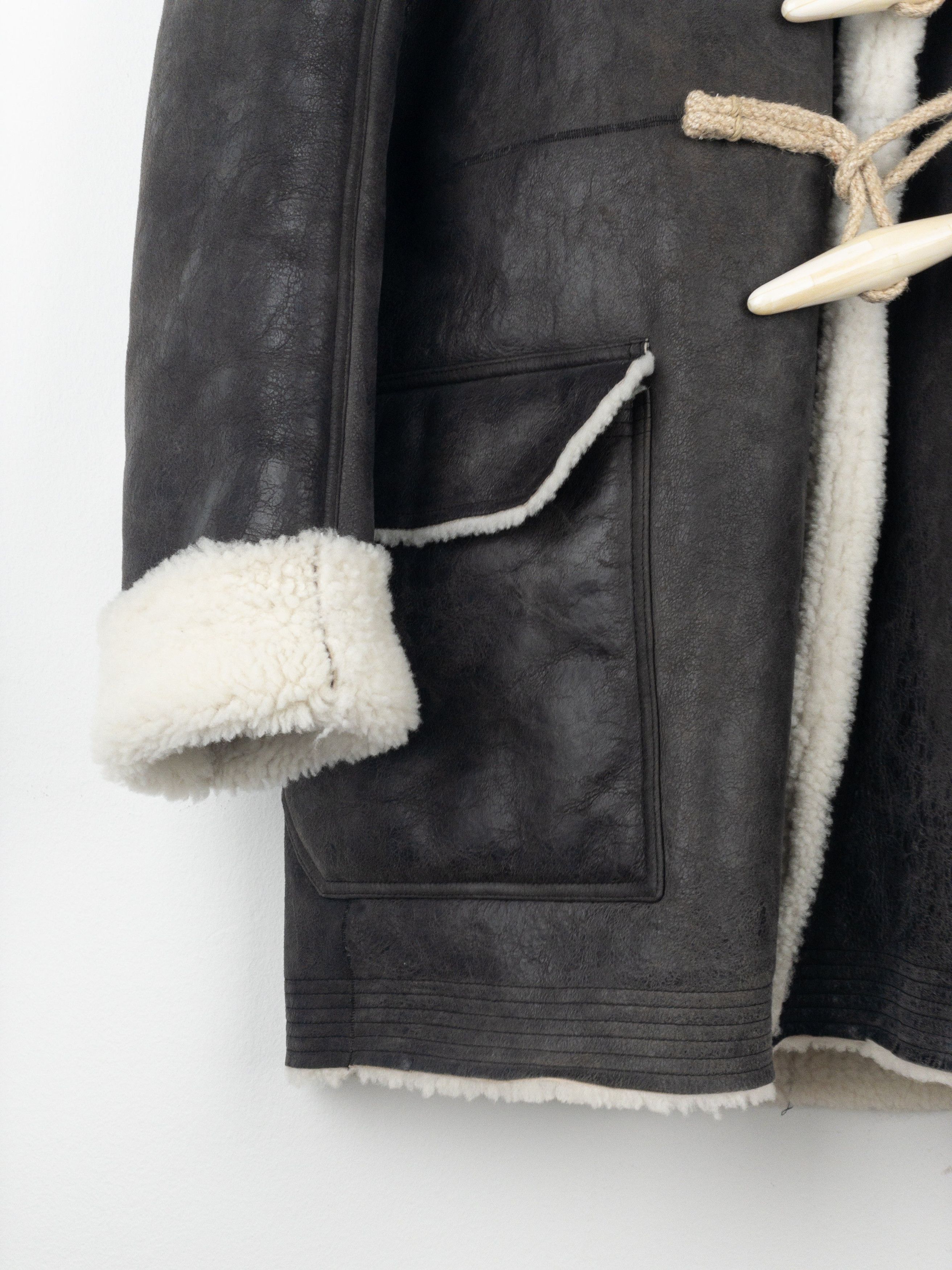 Rick Owens AW17 Leather Shearling Duffle Coat Size US XS / EU 42 / 0 - 6 Thumbnail