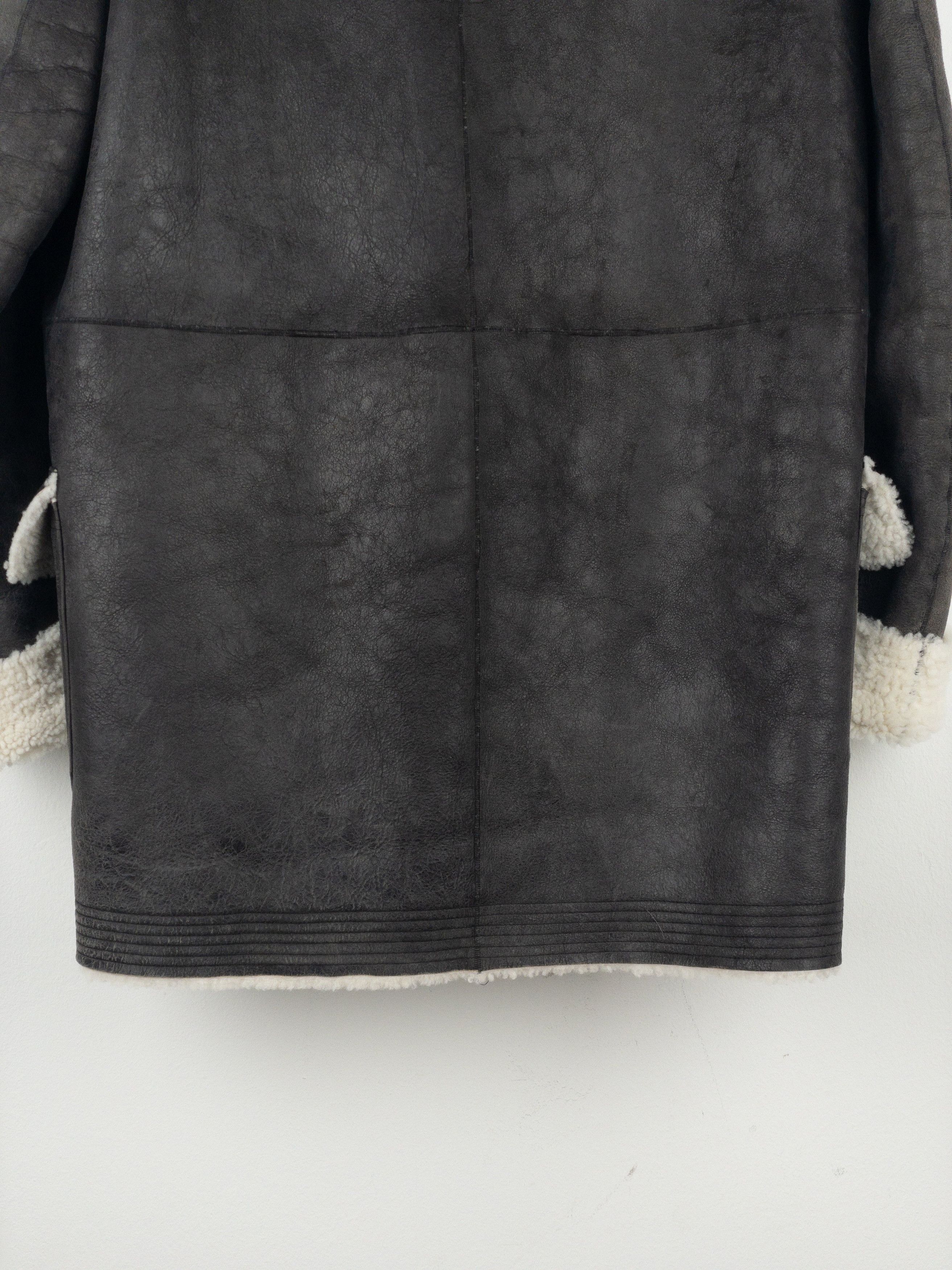 Rick Owens AW17 Leather Shearling Duffle Coat Size US XS / EU 42 / 0 - 12 Thumbnail