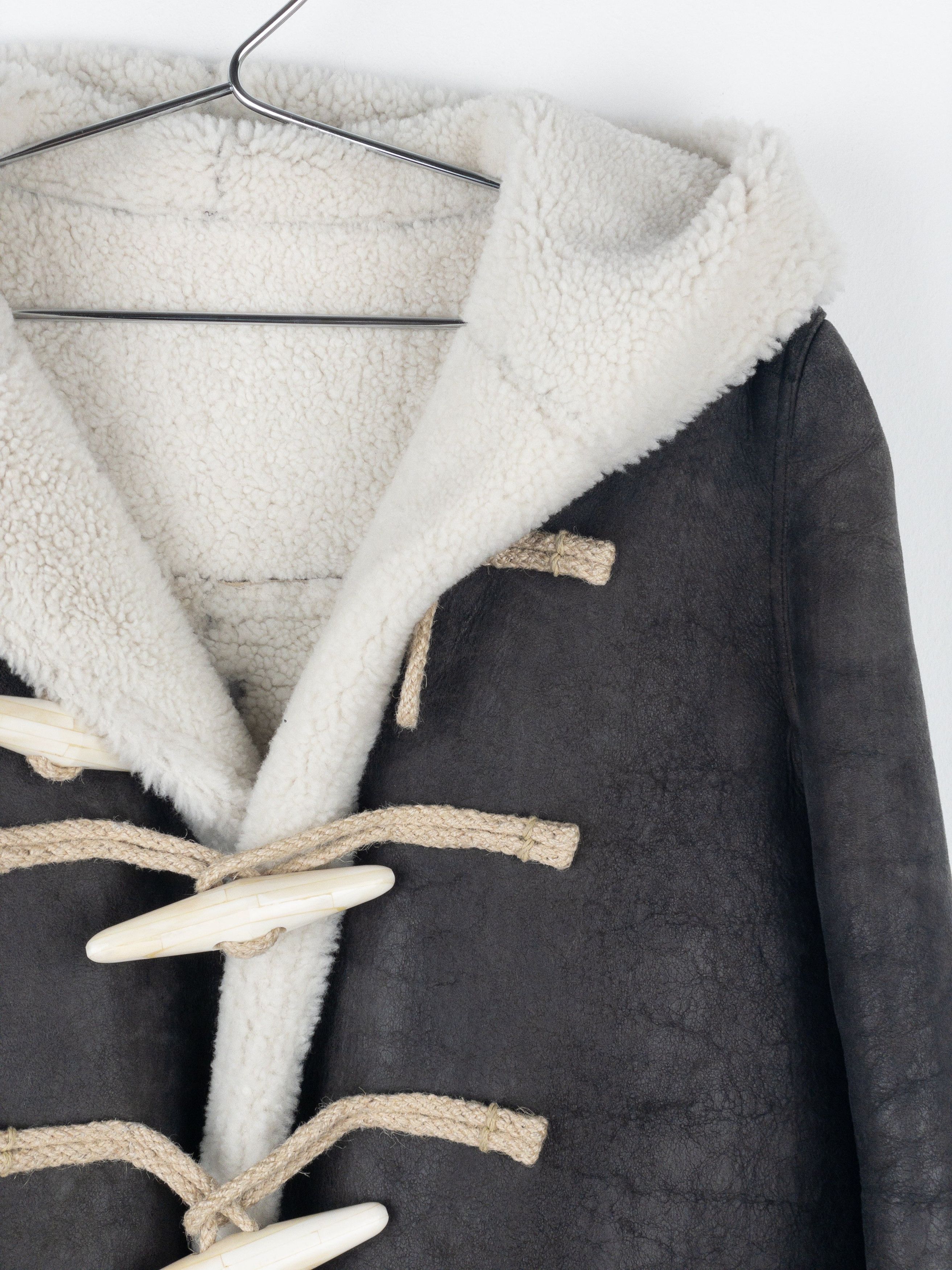 Rick Owens AW17 Leather Shearling Duffle Coat Size US XS / EU 42 / 0 - 9 Thumbnail