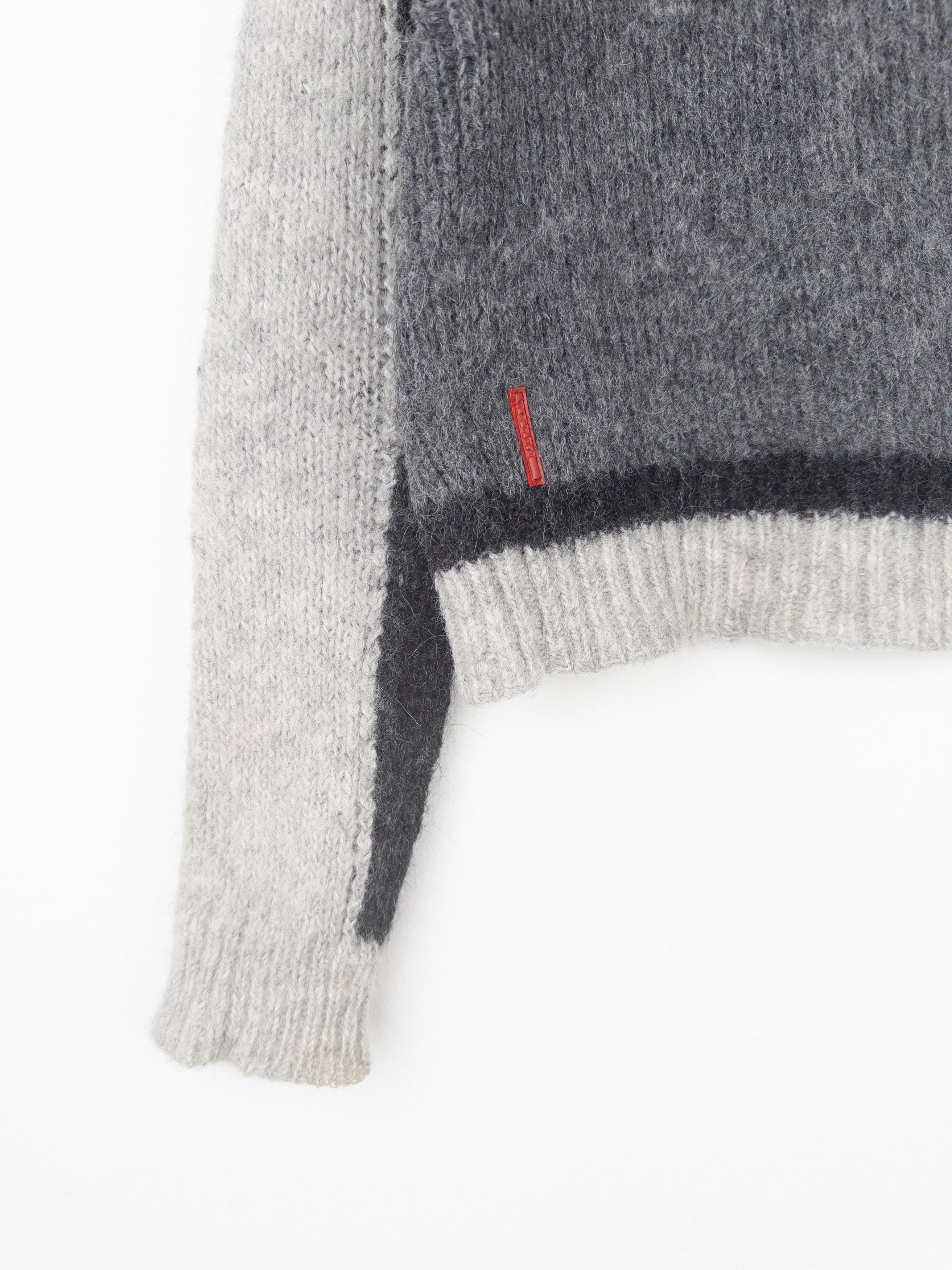 Prada 2000s Red Tab Geometric Fuzzy Knit Turtleneck Sweater Size S / US 4 / IT 40 - 4 Thumbnail
