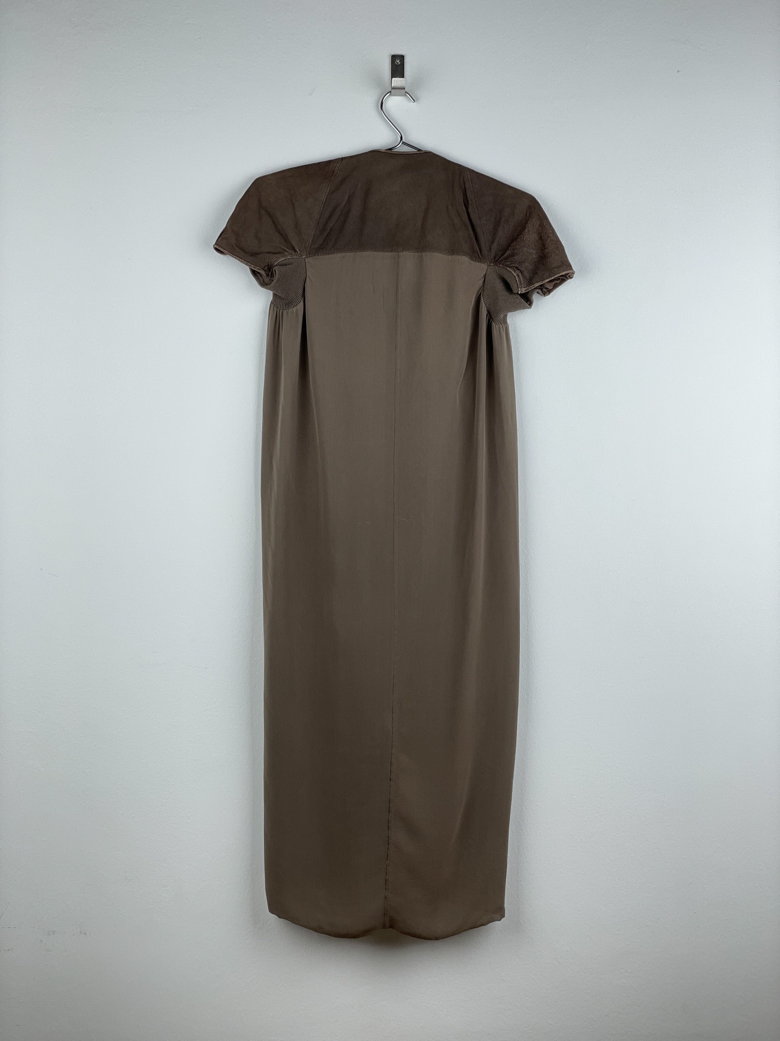 Rick Owens AW13 'Plinth' Hybrid Leather Dress Size M / US 6-8 / IT 42-44 - 2 Thumbnail