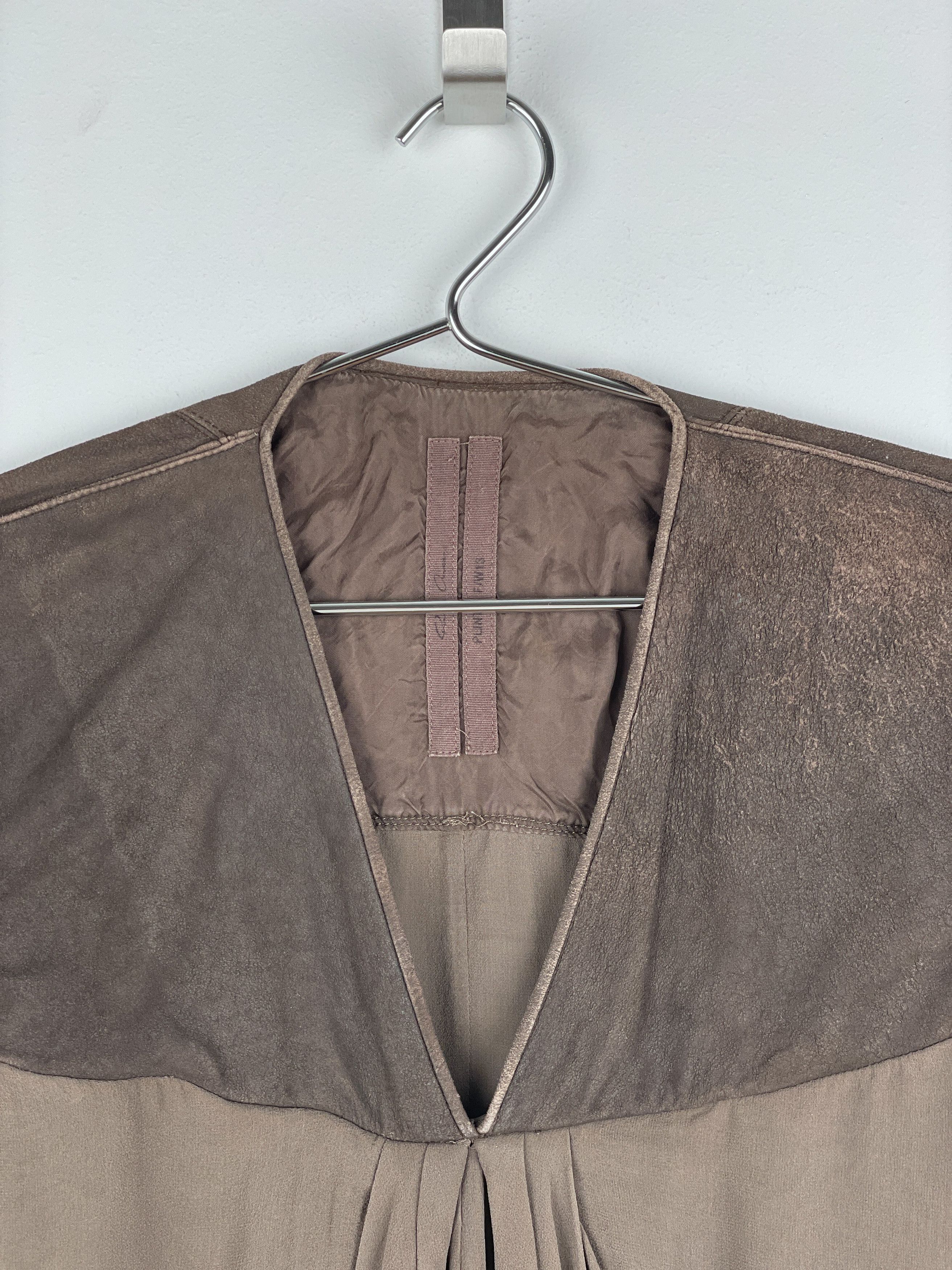 Rick Owens AW13 'Plinth' Hybrid Leather Dress Size M / US 6-8 / IT 42-44 - 3 Thumbnail
