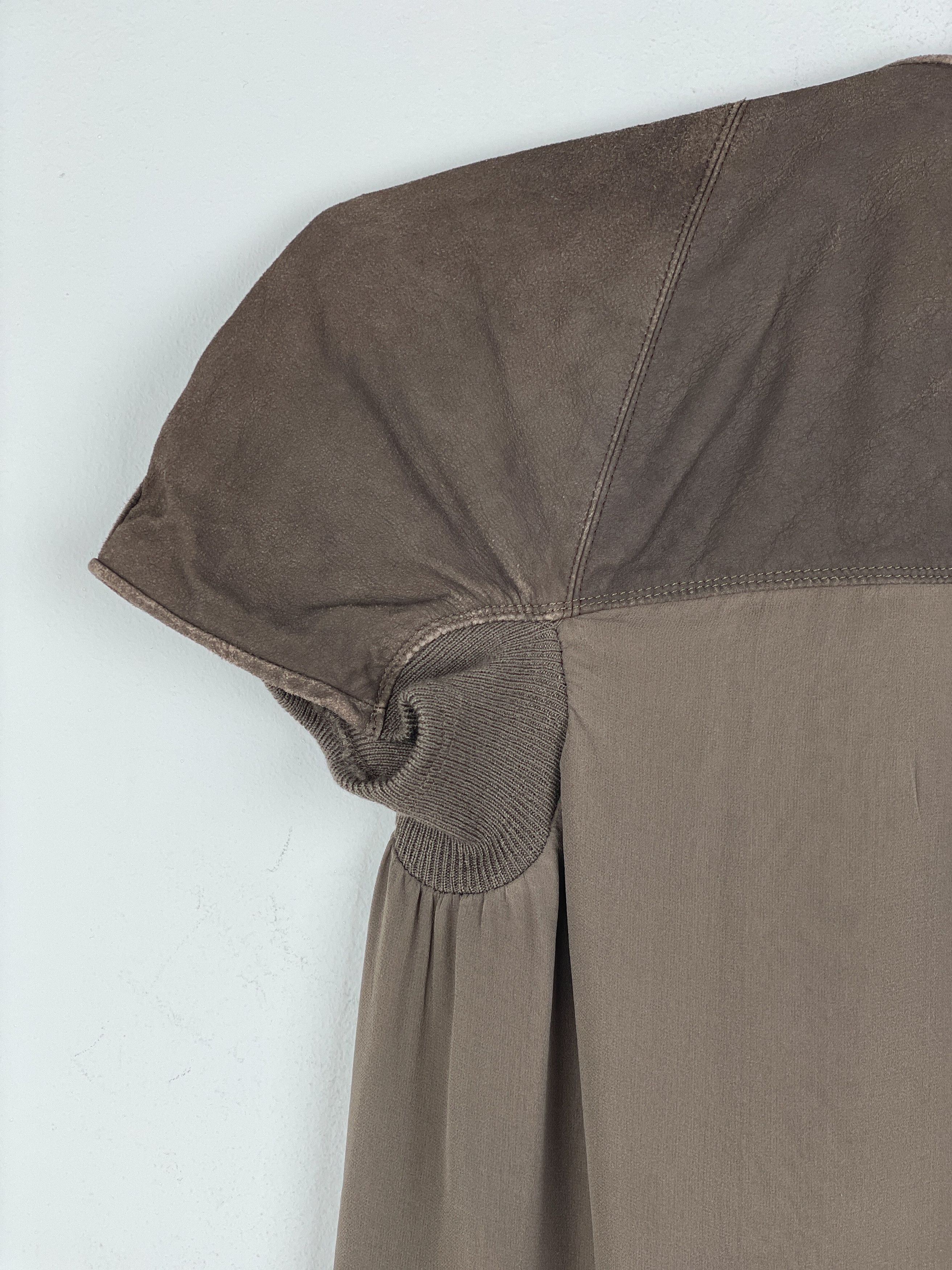 Rick Owens AW13 'Plinth' Hybrid Leather Dress Size M / US 6-8 / IT 42-44 - 9 Thumbnail