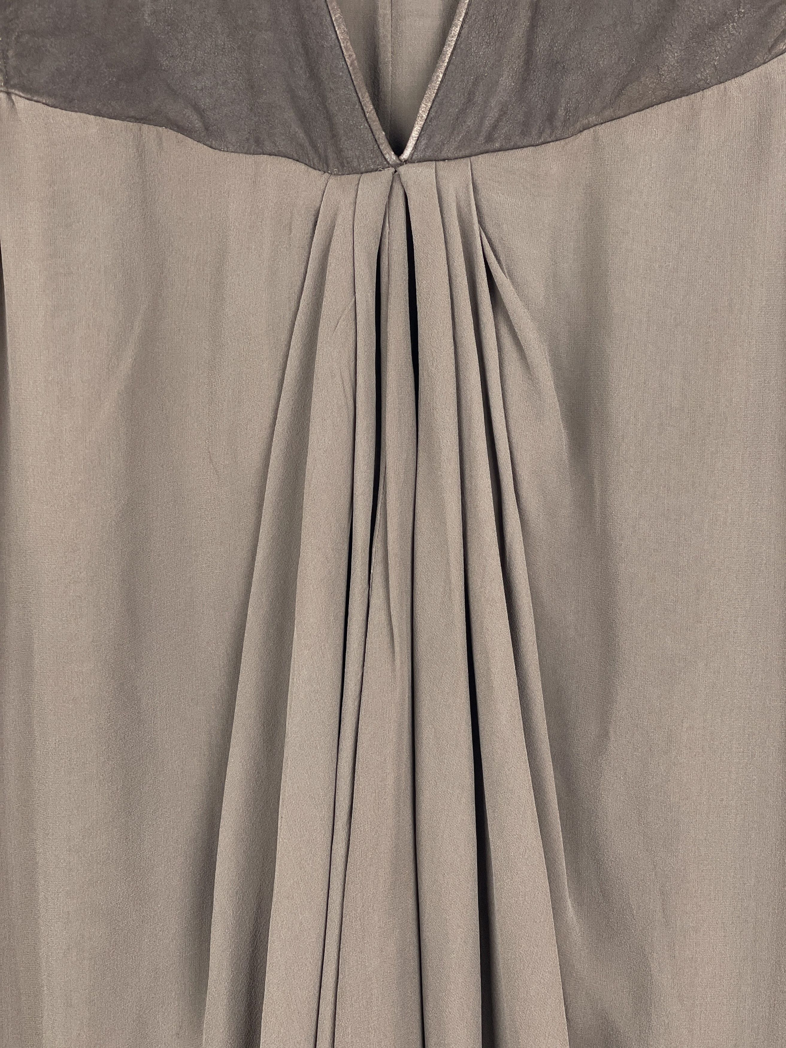 Rick Owens AW13 'Plinth' Hybrid Leather Dress Size M / US 6-8 / IT 42-44 - 7 Thumbnail