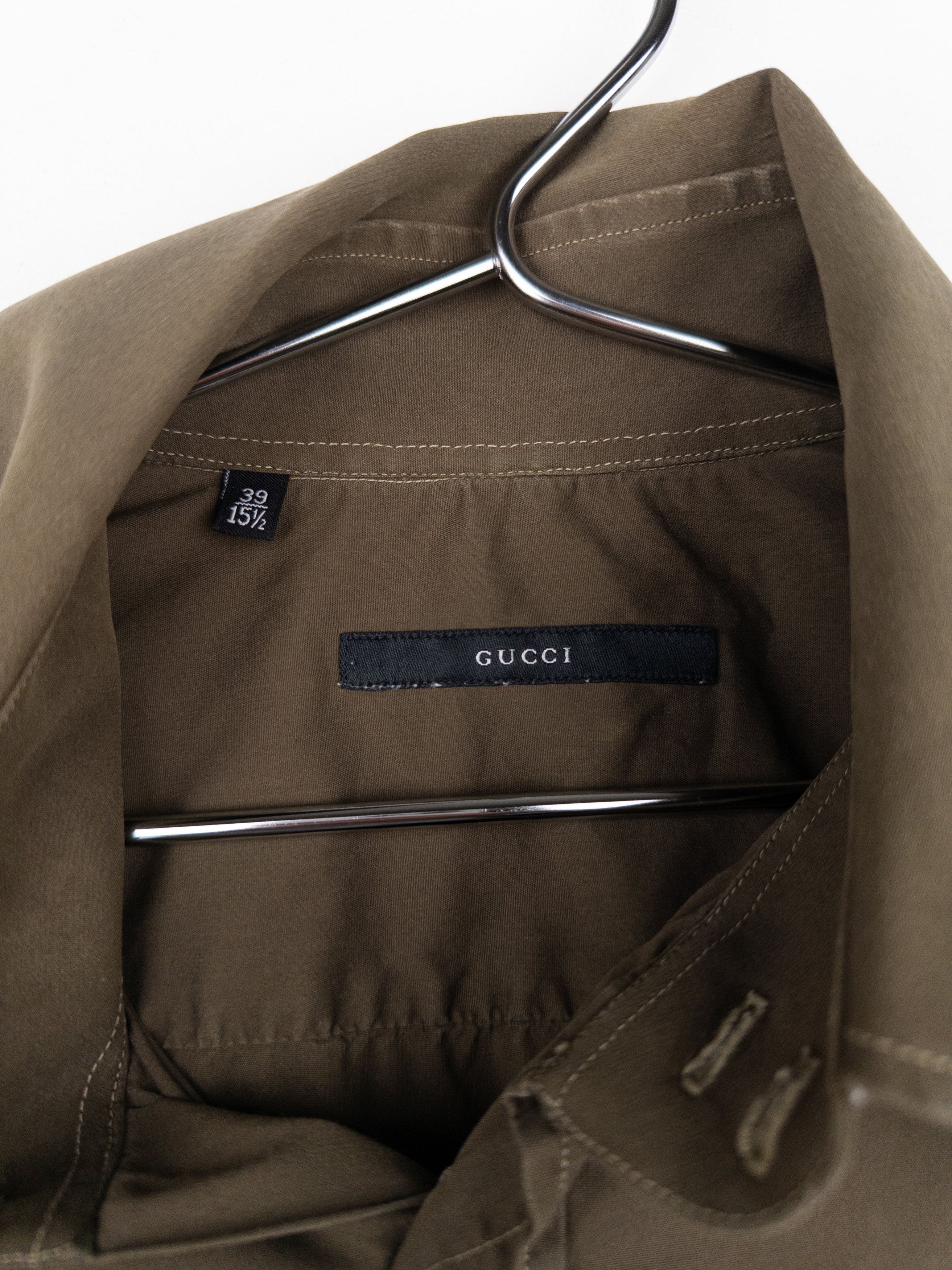 Gucci by Tom Ford SS97 Military Cargo Pocket Button-Up Shirt Size US S / EU 44-46 / 1 - 8 Thumbnail