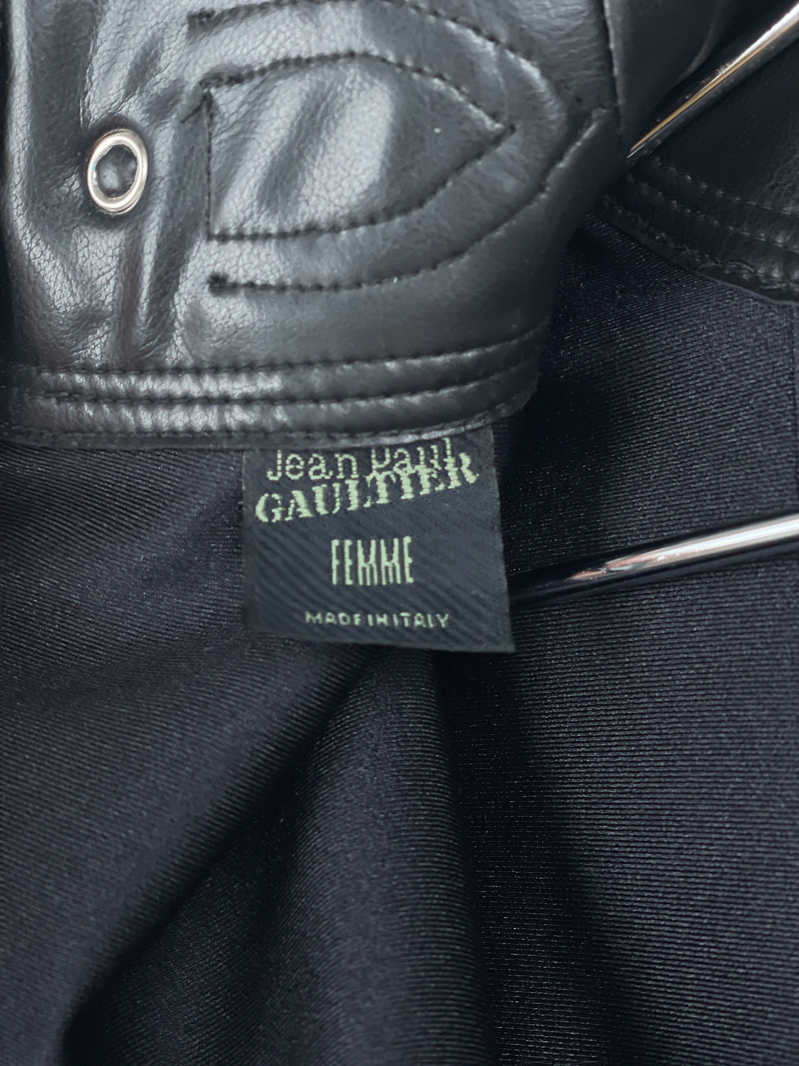Jean Paul Gaultier 1990s Backzip Bondage Fetish Rubber Top Size XL / US 12-14 / IT 48-50 - 10 Thumbnail