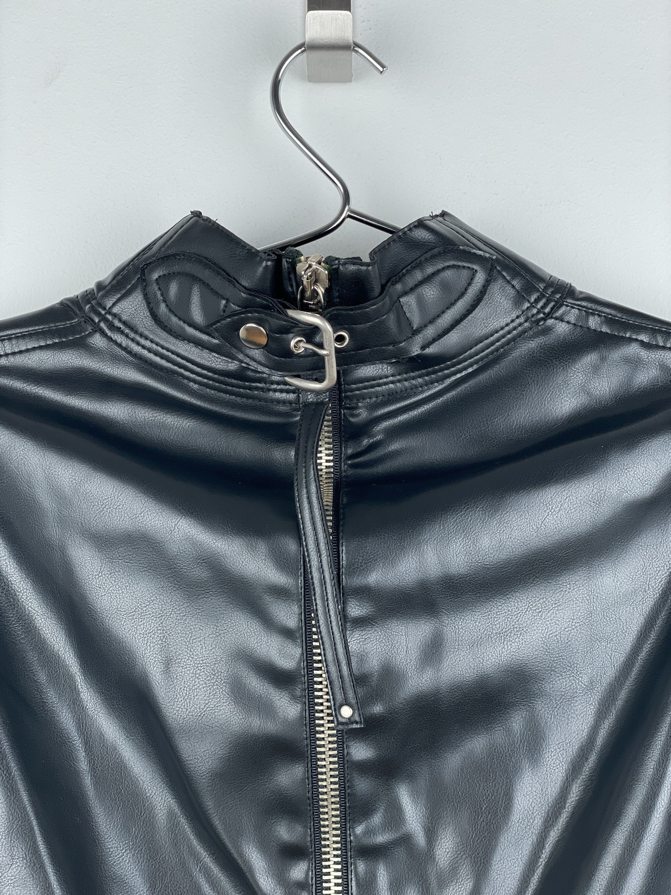 Jean Paul Gaultier 1990s Backzip Bondage Fetish Rubber Top Size XL / US 12-14 / IT 48-50 - 7 Thumbnail