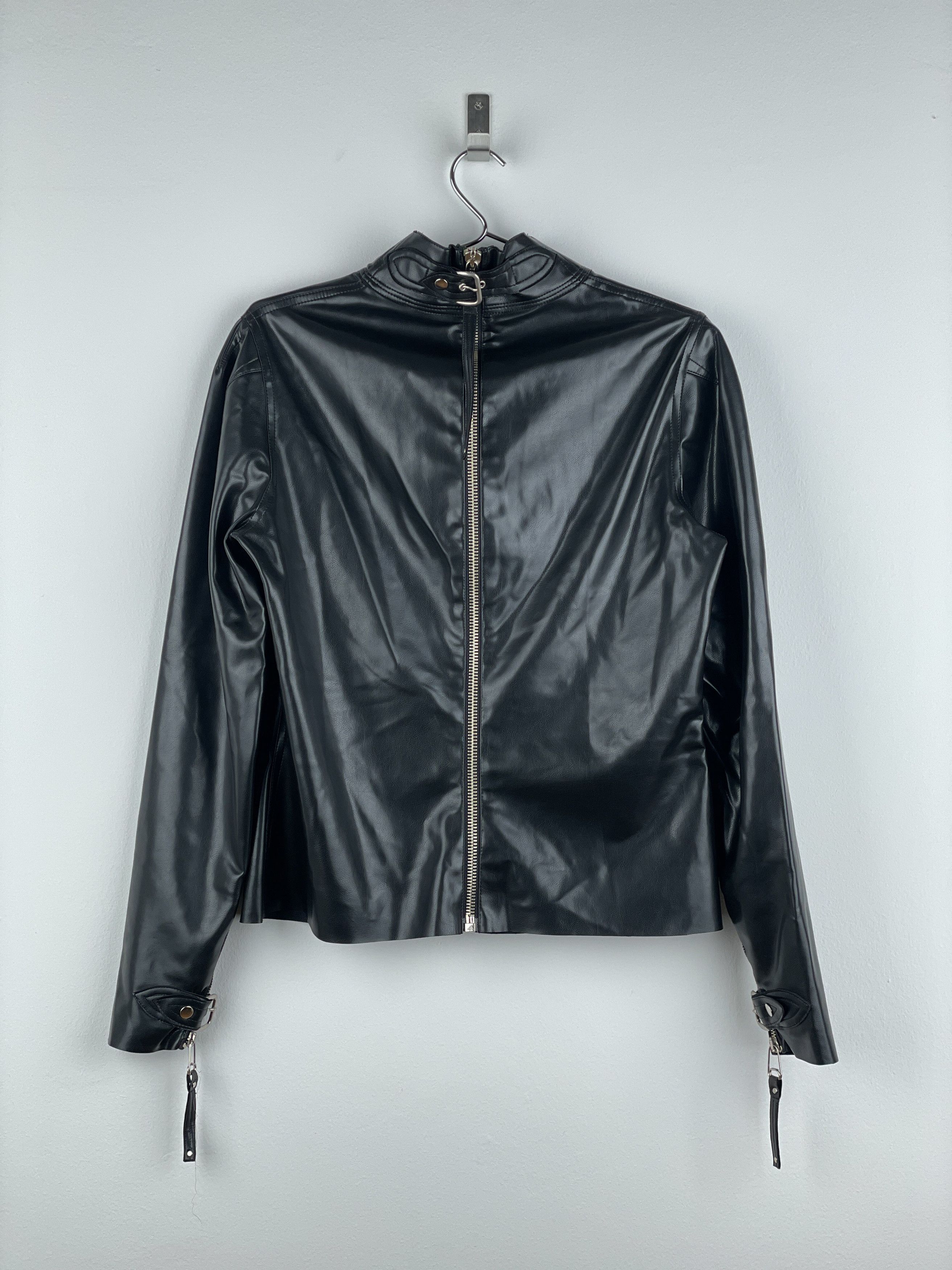 Jean Paul Gaultier 1990s Backzip Bondage Fetish Rubber Top Size XL / US 12-14 / IT 48-50 - 2 Thumbnail
