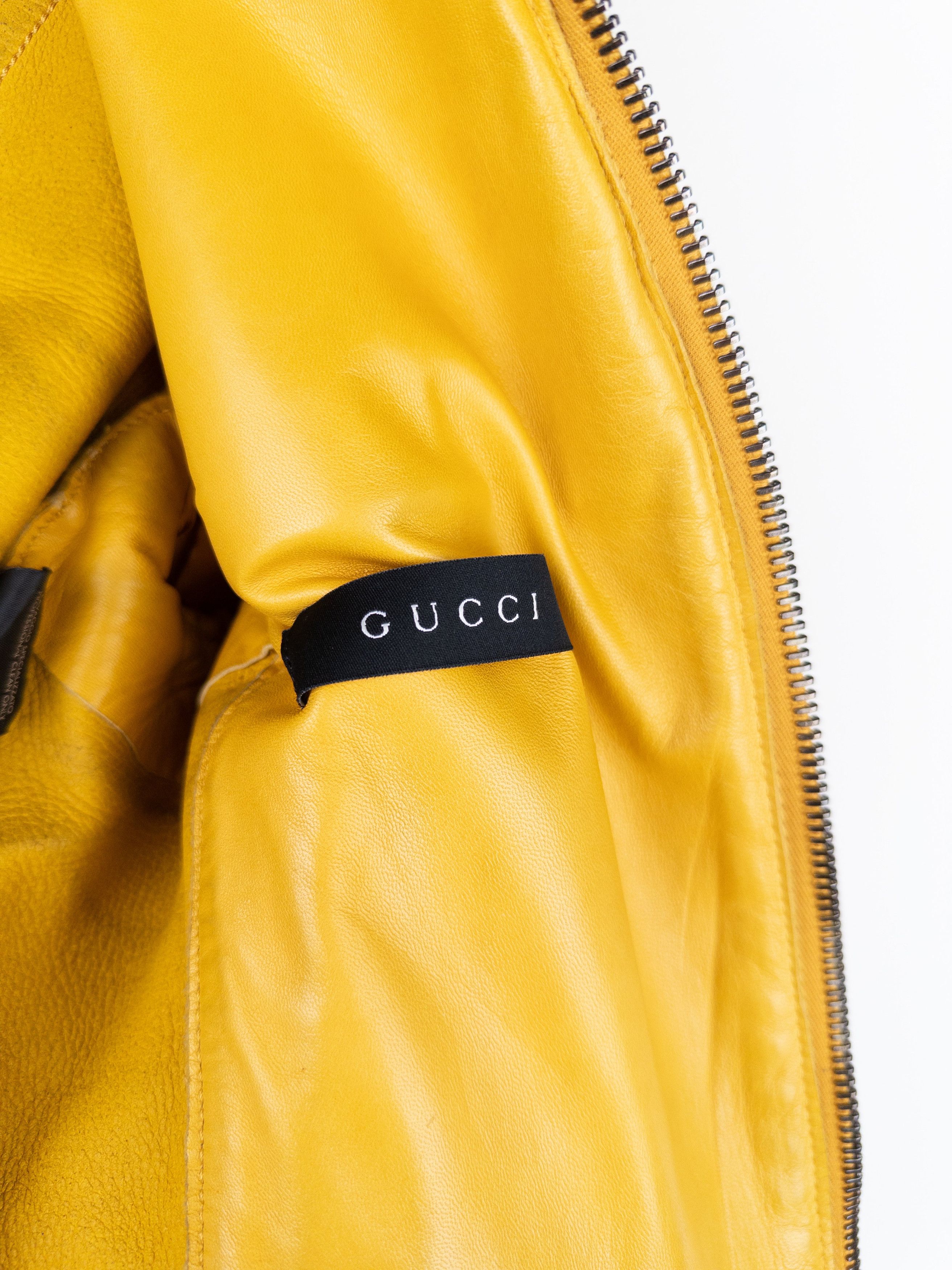Gucci by Tom Ford AW00 ‘Spiral’ Leather Moto Biker Jacket Size M / US 6-8 / IT 42-44 - 12 Thumbnail