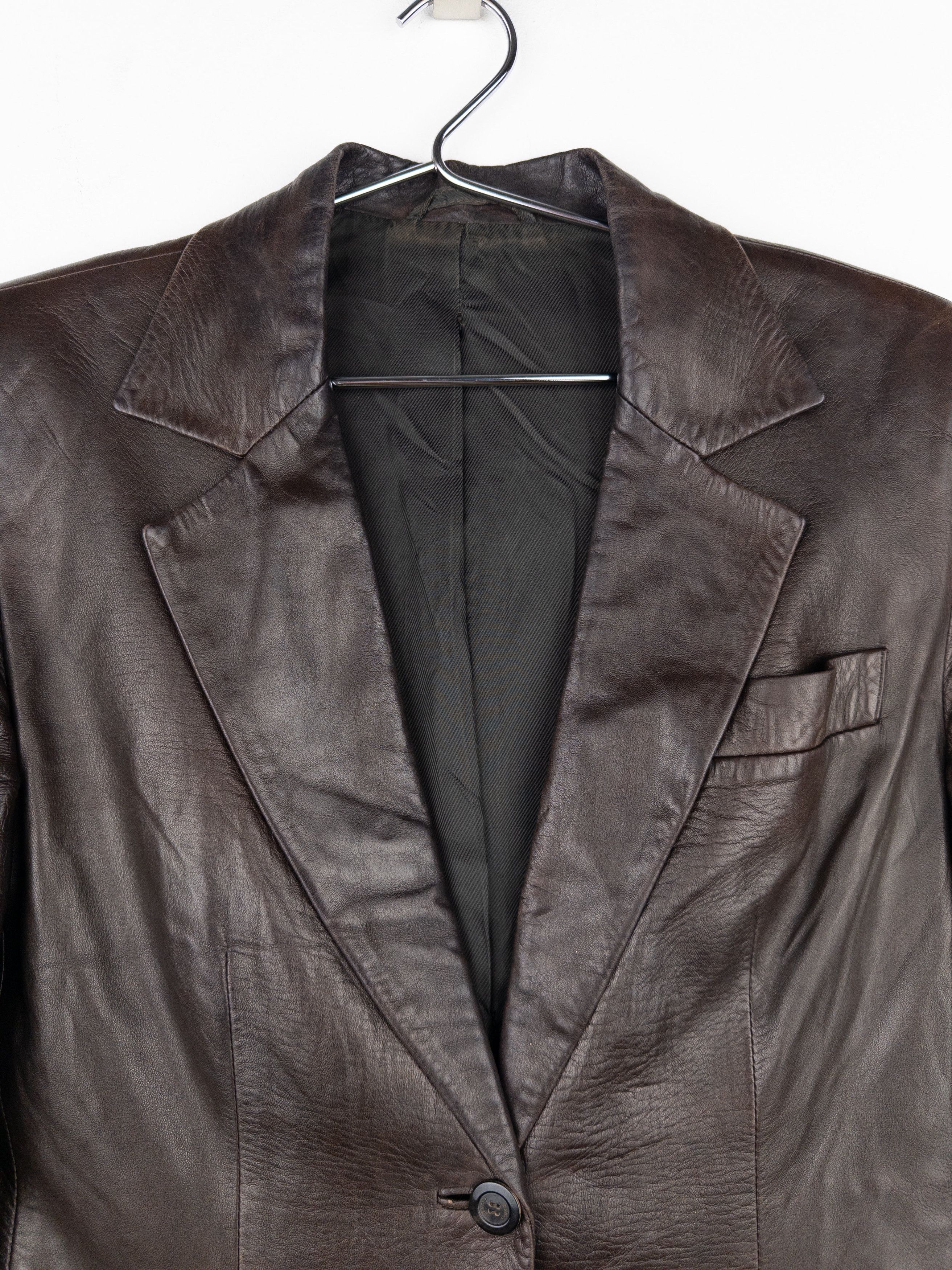 Gucci by Tom Ford AW98 Leather Blazer Jacket Size M / US 6-8 / IT 42-44 - 3 Thumbnail