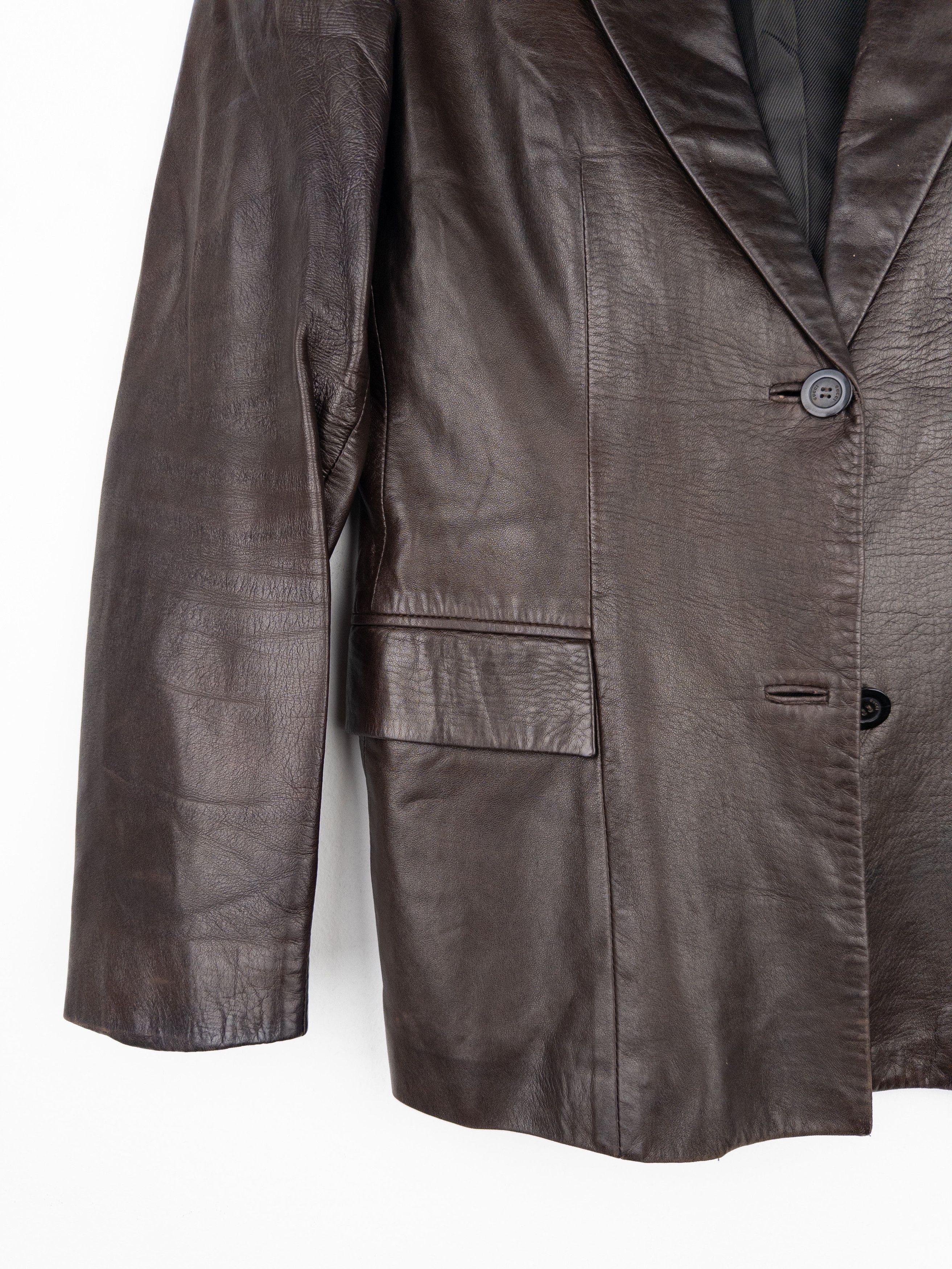 Gucci by Tom Ford AW98 Leather Blazer Jacket Size M / US 6-8 / IT 42-44 - 4 Thumbnail