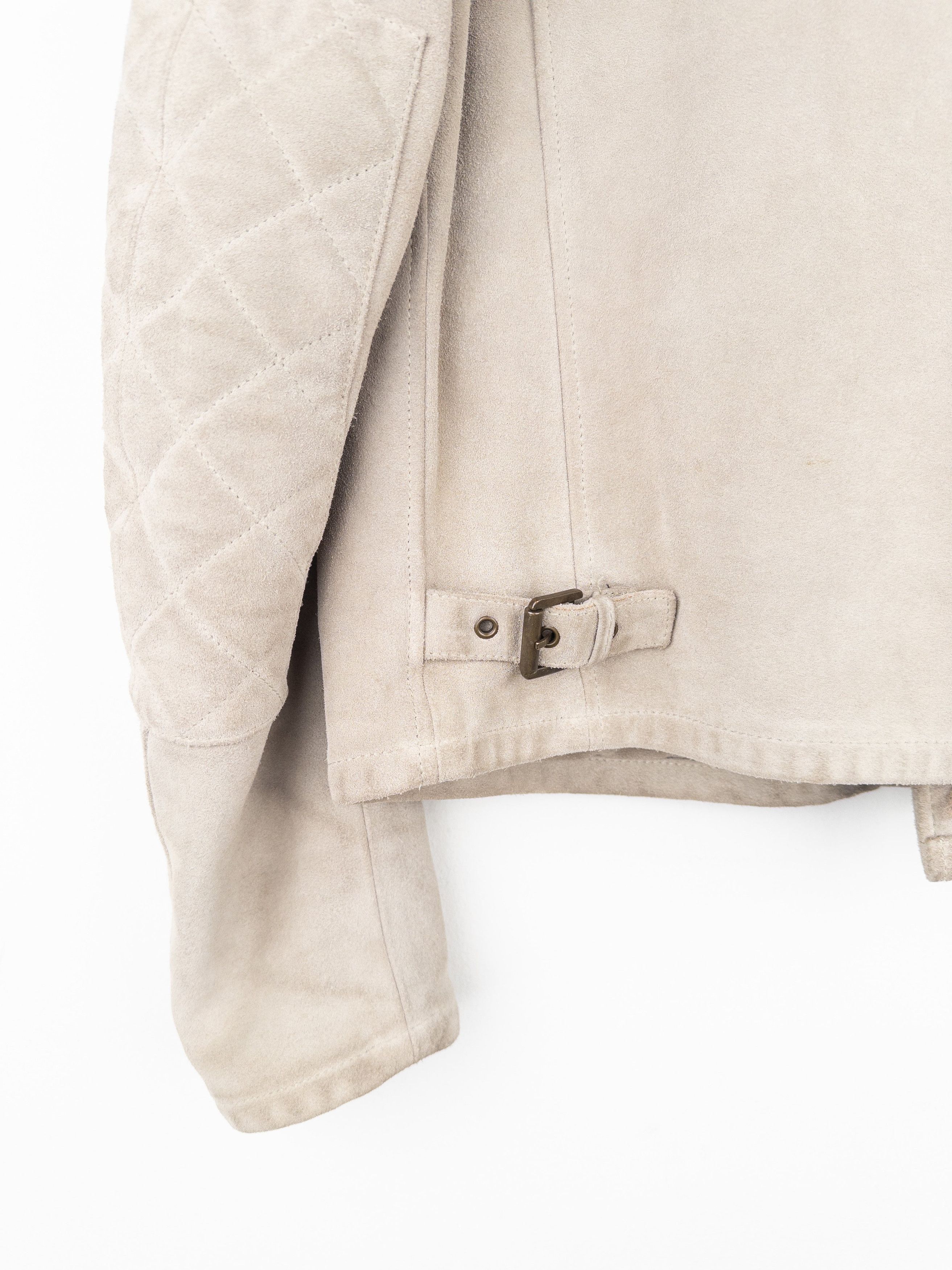Gucci by Tom Ford 2000s Quilted Suede Perfecto Biker Jacket Size US XXL / EU 58 / 5 - 8 Thumbnail