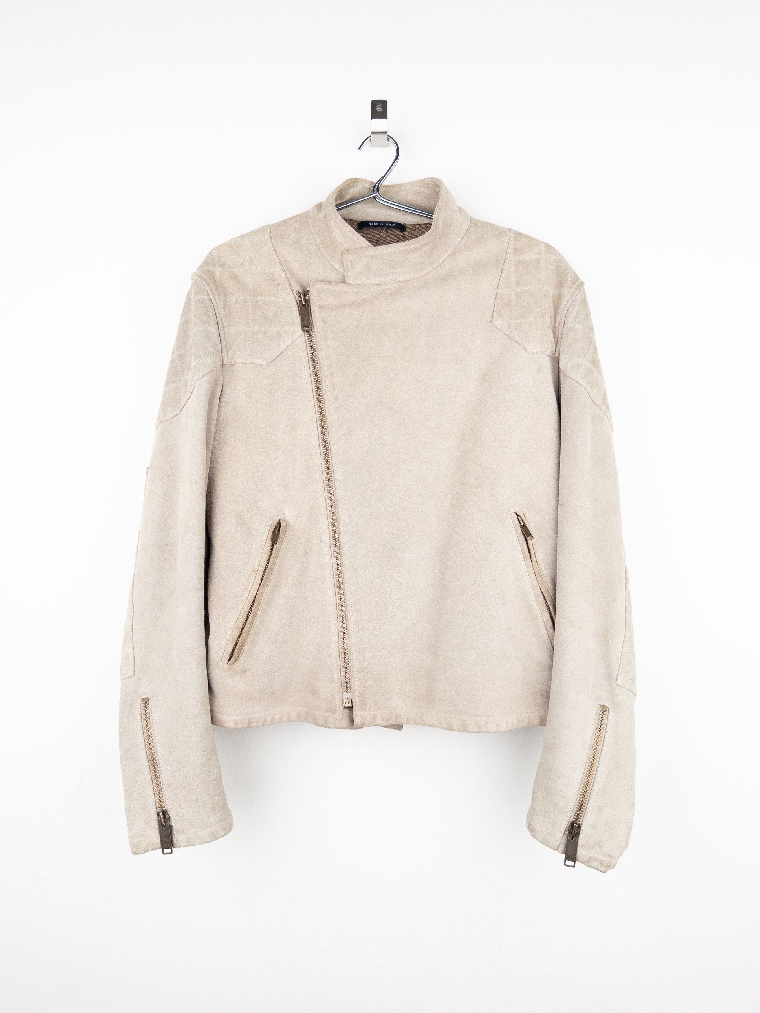 Gucci by Tom Ford 2000s Quilted Suede Perfecto Biker Jacket Size US XXL / EU 58 / 5 - 2 Thumbnail