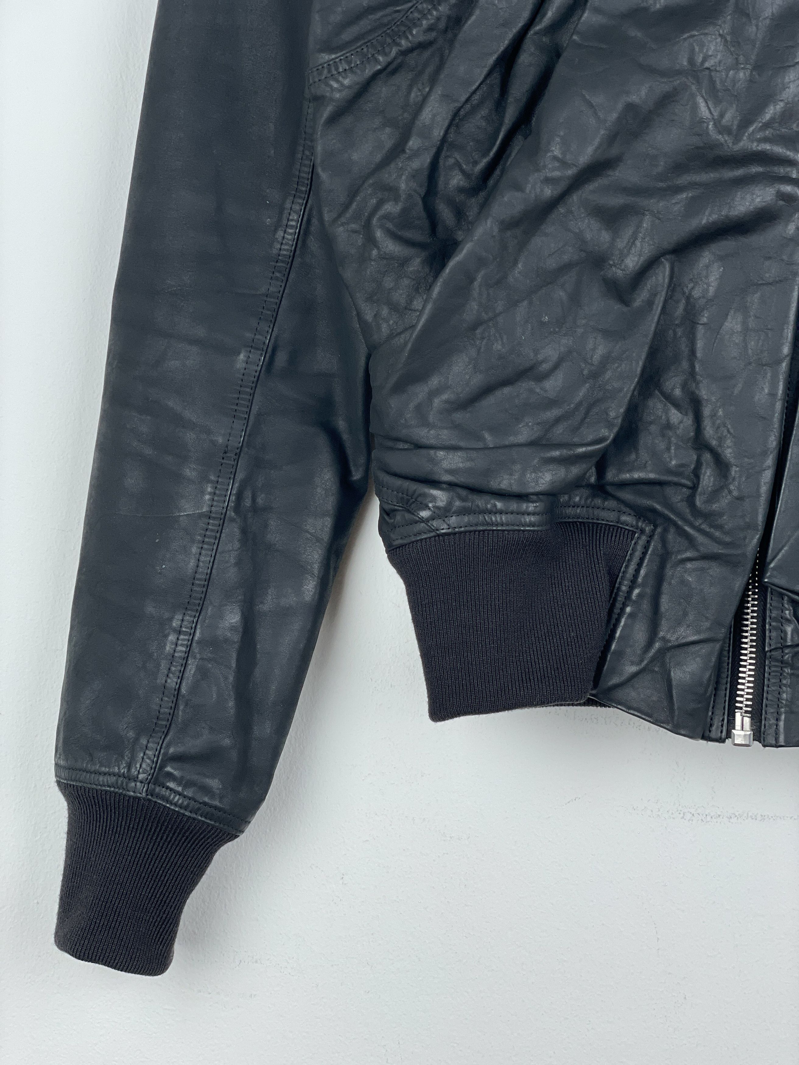 Rick Owens SS16 'Cyclops' Draped Ripple Leather Bomber Jacket Size S / US 4 / IT 40 - 7 Thumbnail