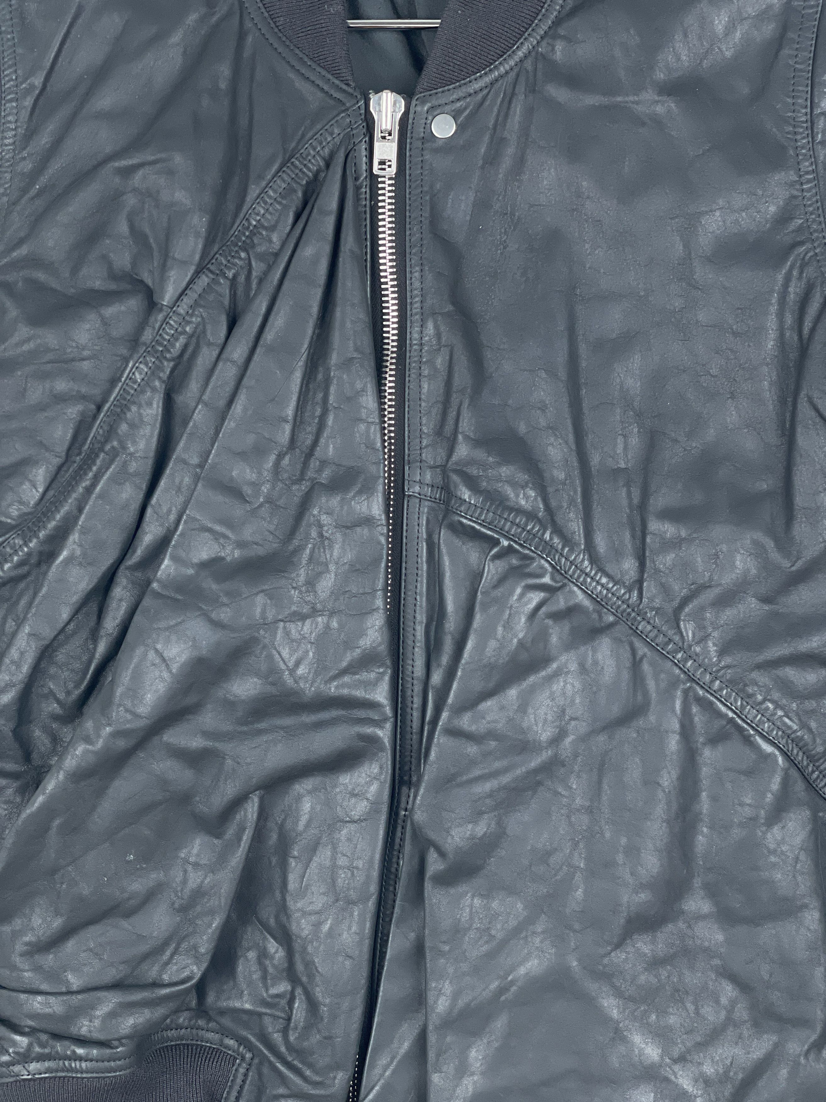 Rick Owens SS16 'Cyclops' Draped Ripple Leather Bomber Jacket Size S / US 4 / IT 40 - 9 Thumbnail