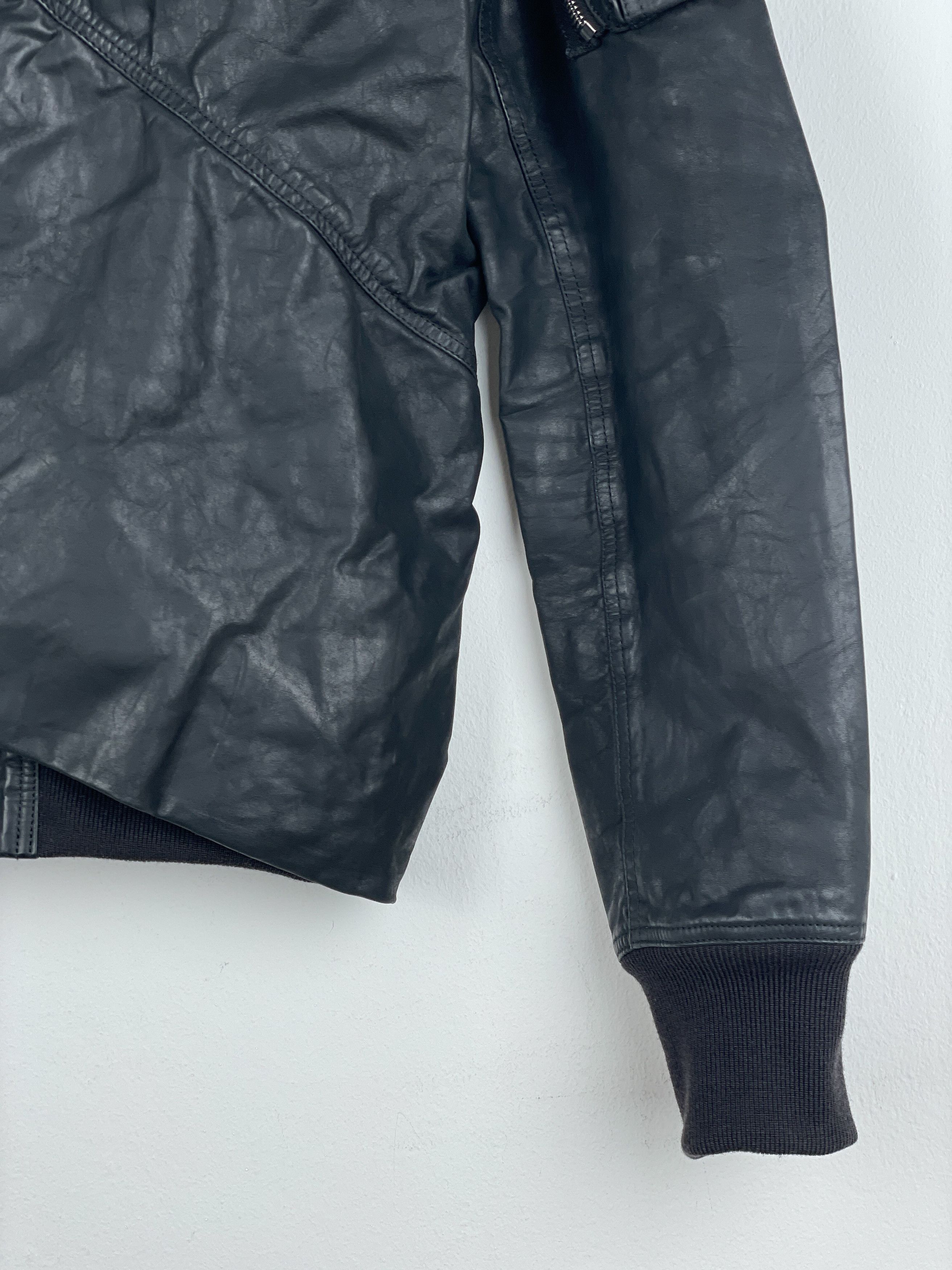 Rick Owens SS16 'Cyclops' Draped Ripple Leather Bomber Jacket Size S / US 4 / IT 40 - 8 Thumbnail