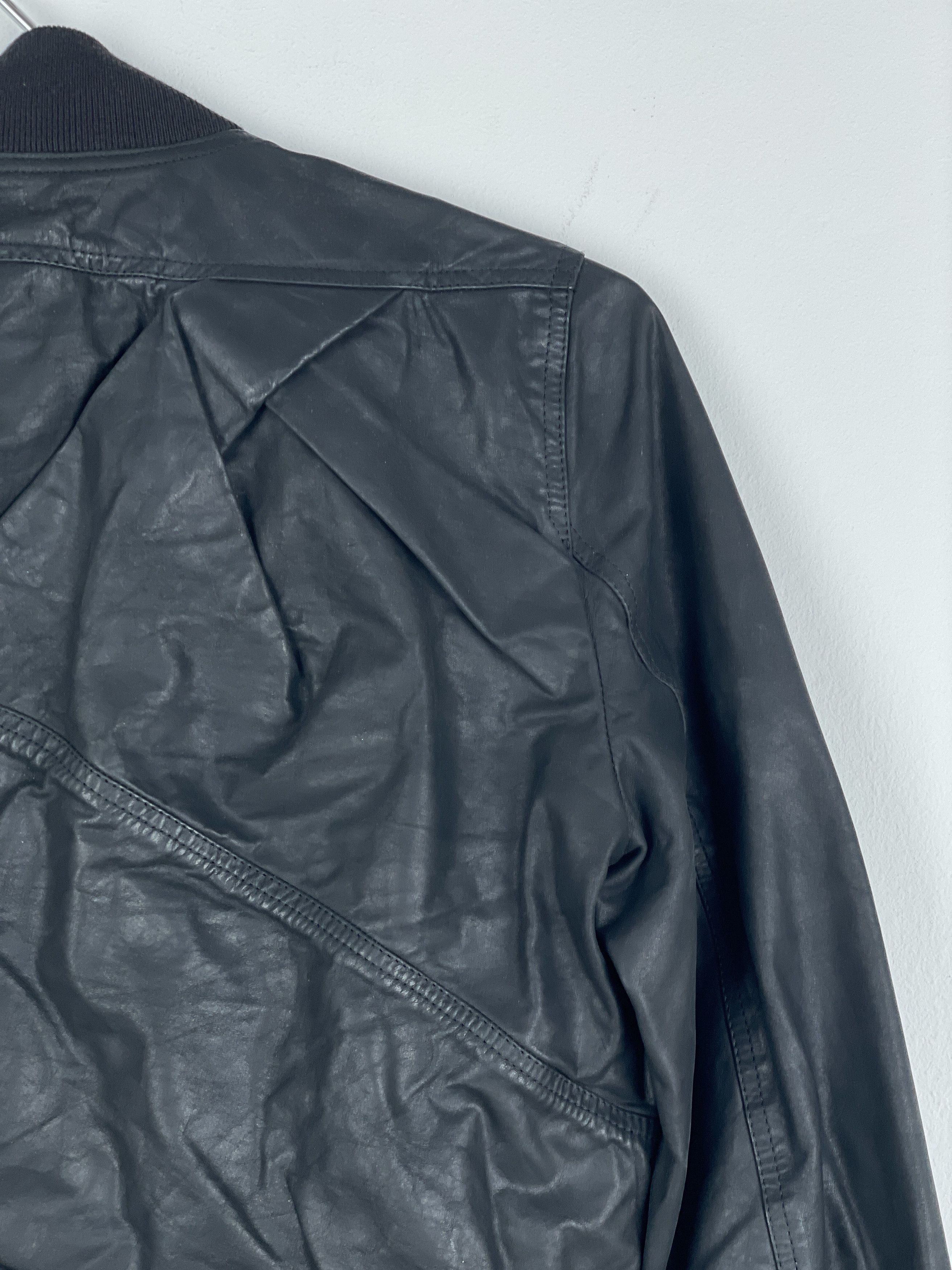 Rick Owens SS16 'Cyclops' Draped Ripple Leather Bomber Jacket Size S / US 4 / IT 40 - 13 Thumbnail