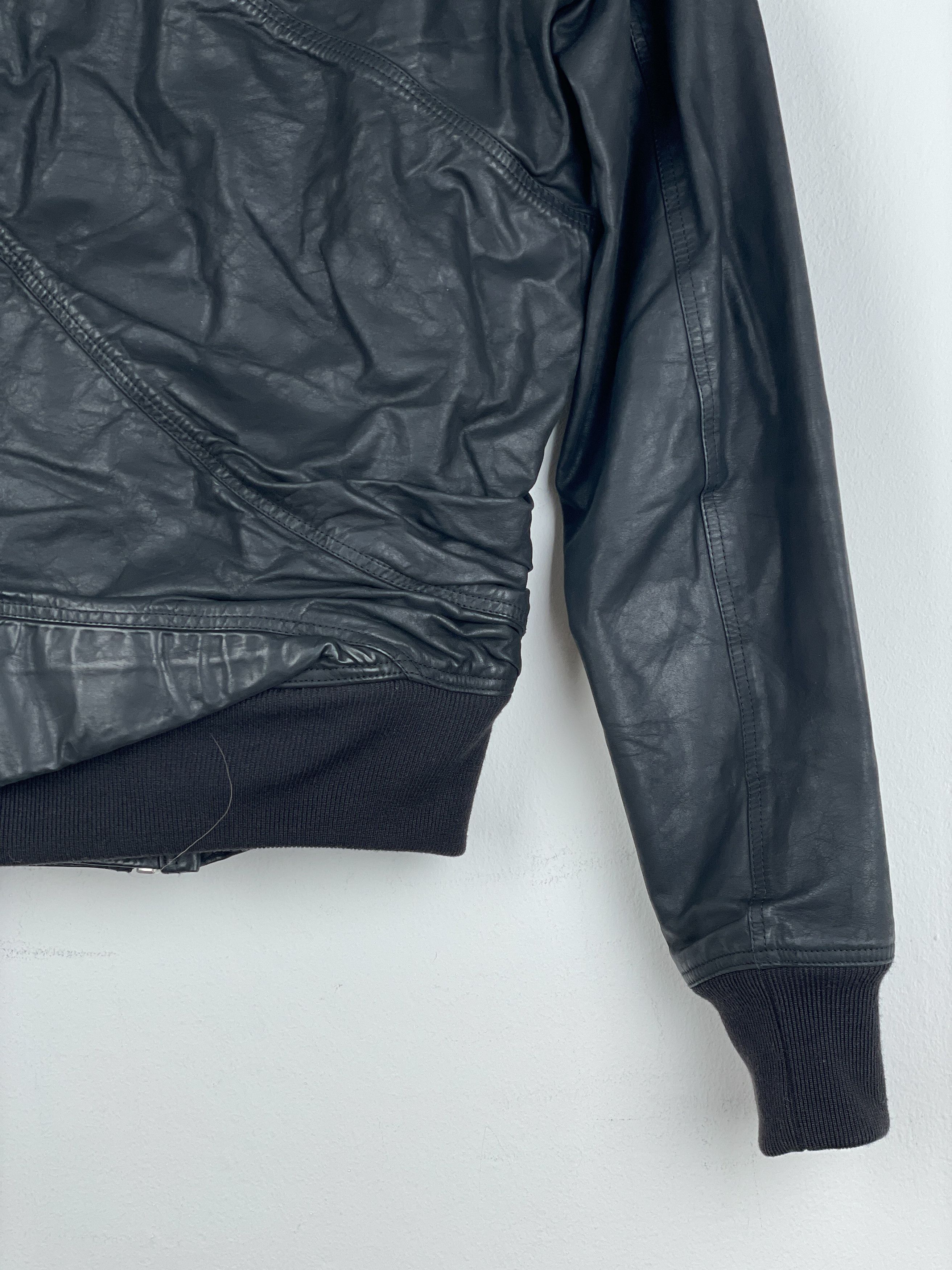Rick Owens SS16 'Cyclops' Draped Ripple Leather Bomber Jacket Size S / US 4 / IT 40 - 15 Thumbnail
