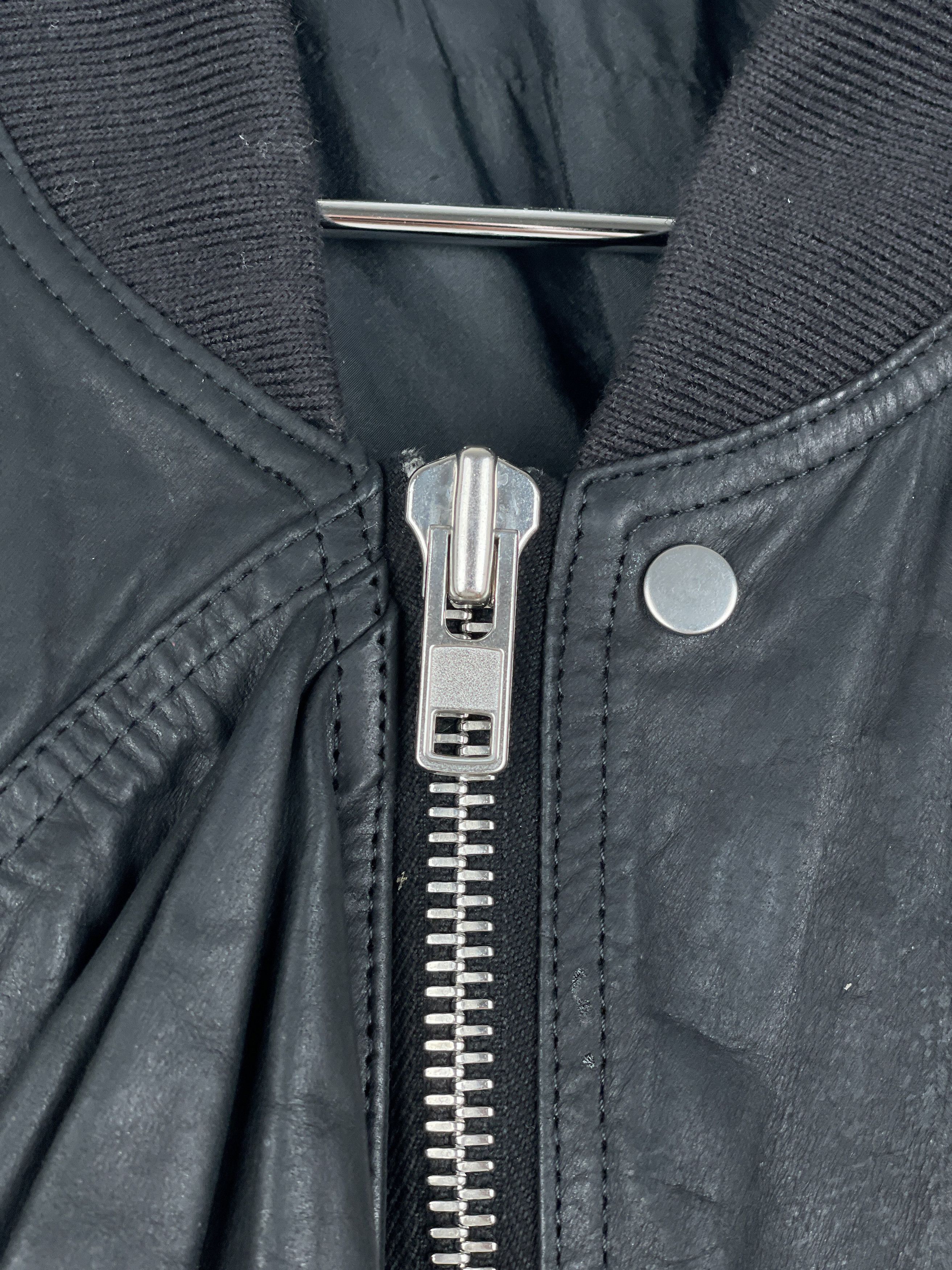 Rick Owens SS16 'Cyclops' Draped Ripple Leather Bomber Jacket Size S / US 4 / IT 40 - 10 Thumbnail