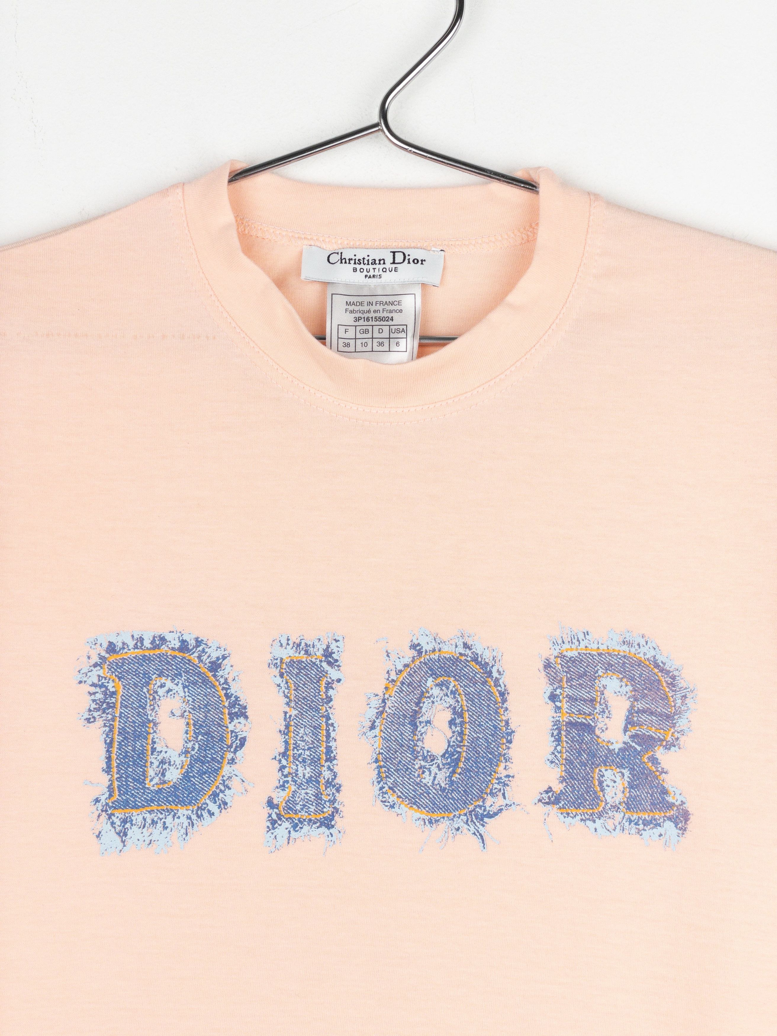 Dior by Galliano SS03 ‘’ Denim Print T-Shirt Size S / US 4 / IT 40 - 3 Thumbnail