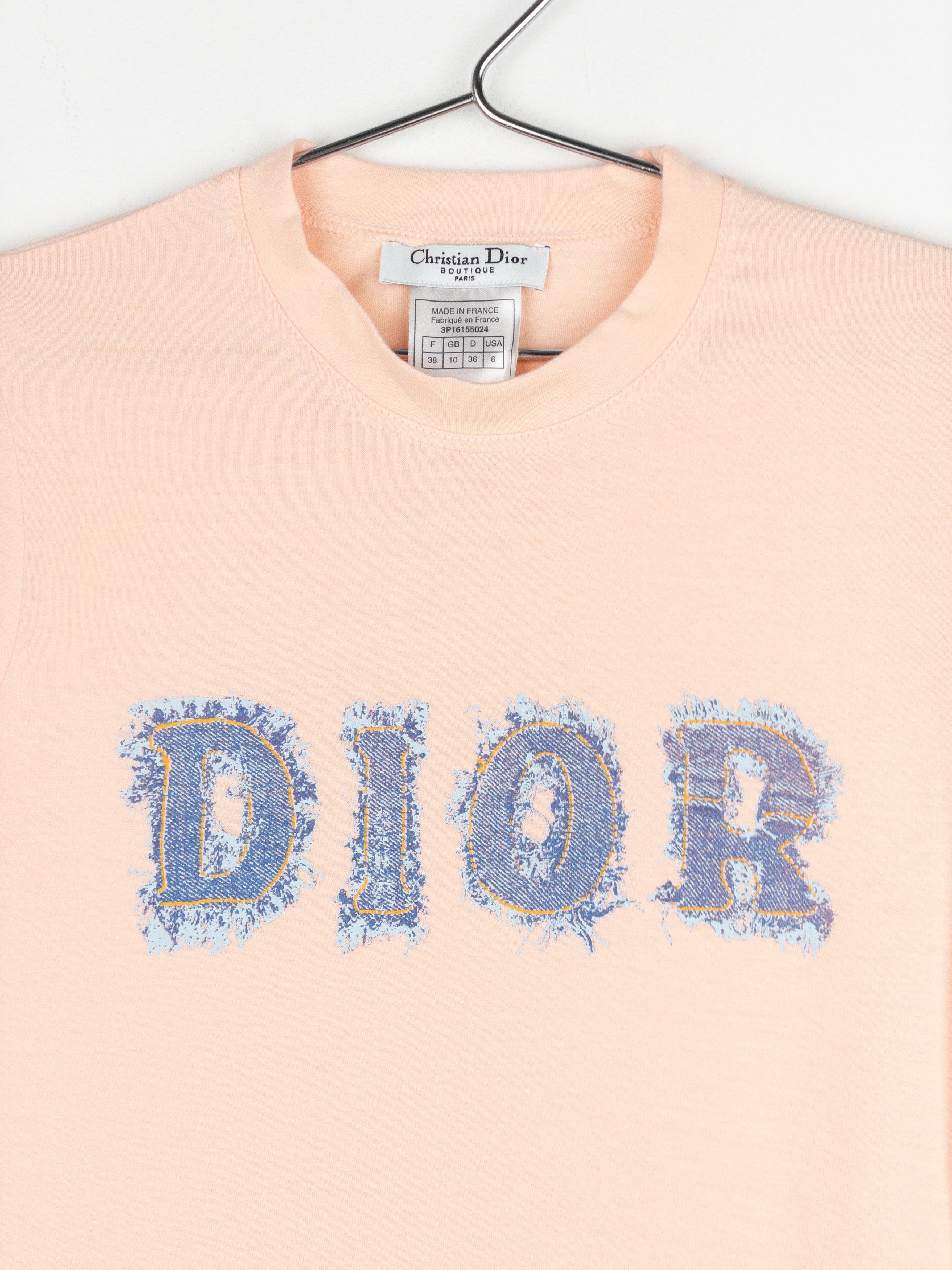 Dior by Galliano SS03 ‘’ Denim Print T-Shirt Size S / US 4 / IT 40 - 5 Thumbnail