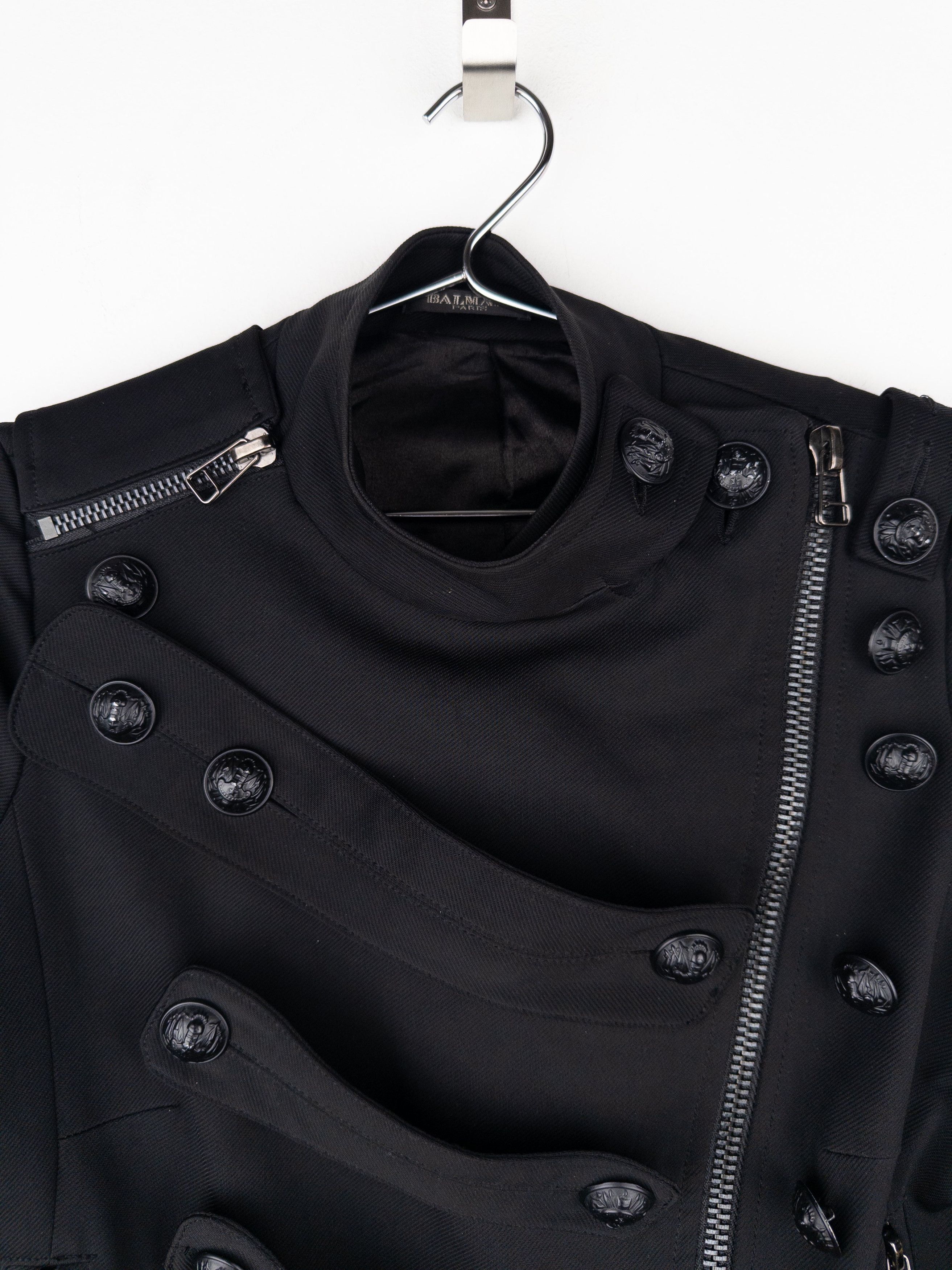 Balmain by Decarnin 2010s Napoleon Biker Jacket Size S / US 4 / IT 40 - 4 Thumbnail
