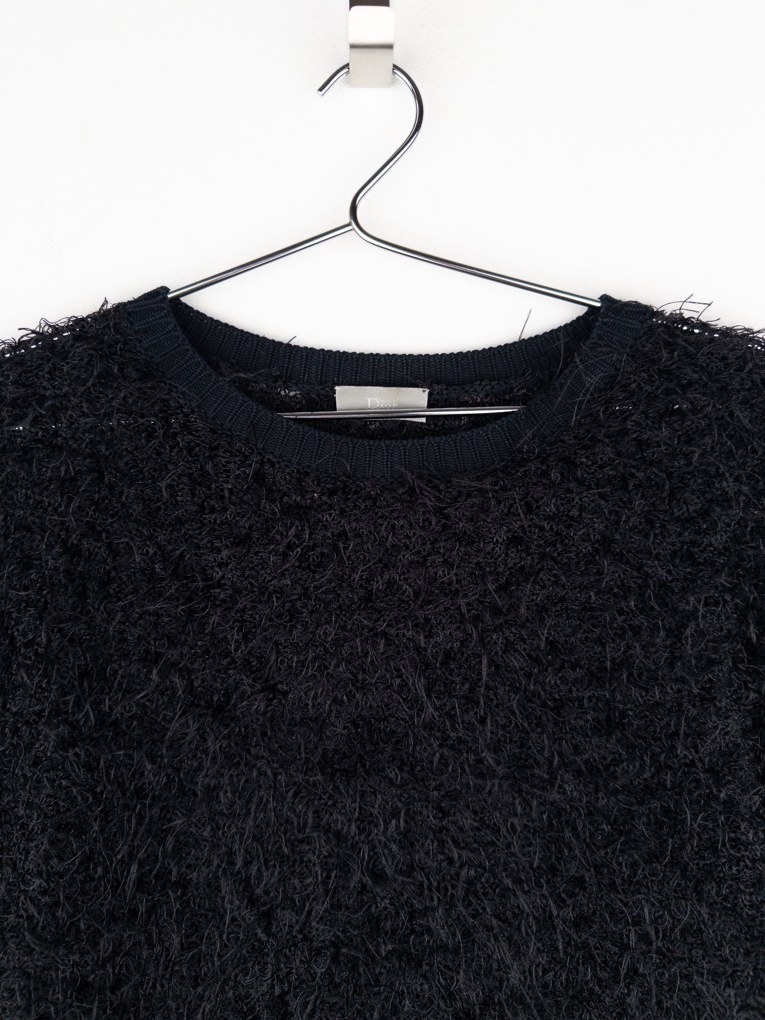 Dior Homme by Kris van Assche SS09 Fuzzy Boucle Knit Sweater Size US M / EU 48-50 / 2 - 3 Thumbnail