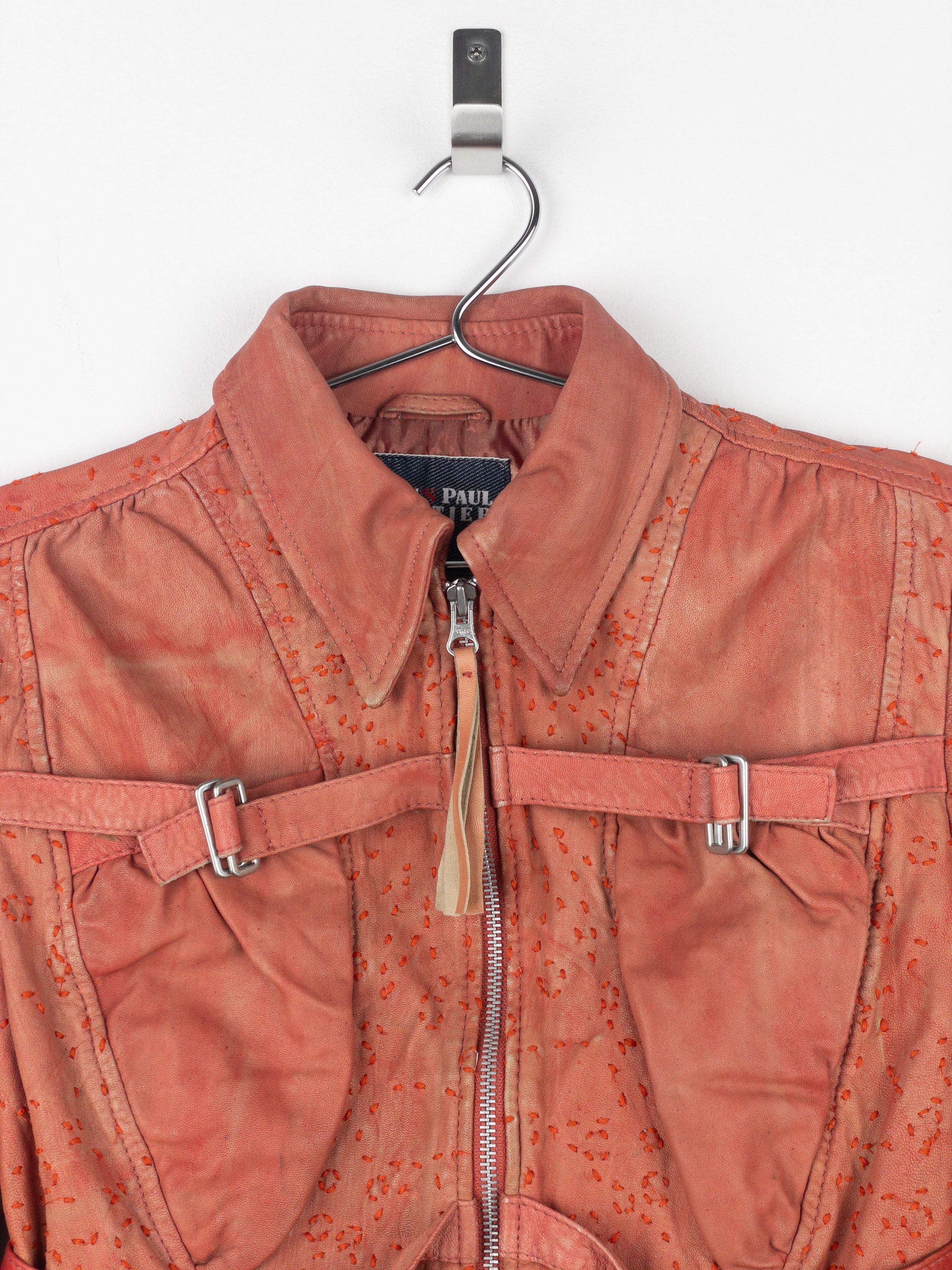 Jean Paul Gaultier 1990s Bondage-Strap Leather Jacket Size M / US 6-8 / IT 42-44 - 3 Thumbnail