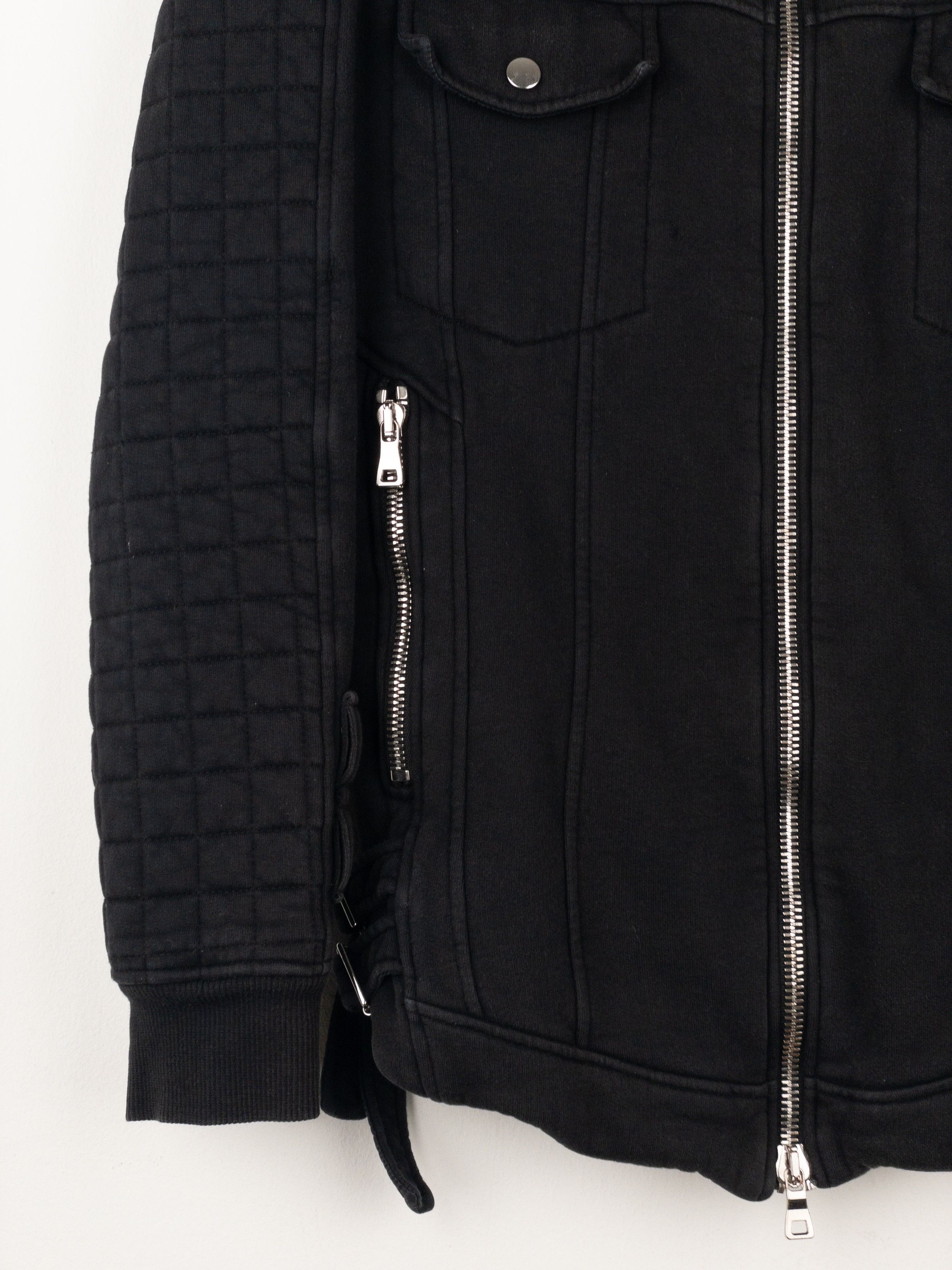Balmain by Olivier Rousteing SS14 Belted Sweatshirt Biker Jacket Size US M / EU 48-50 / 2 - 7 Thumbnail