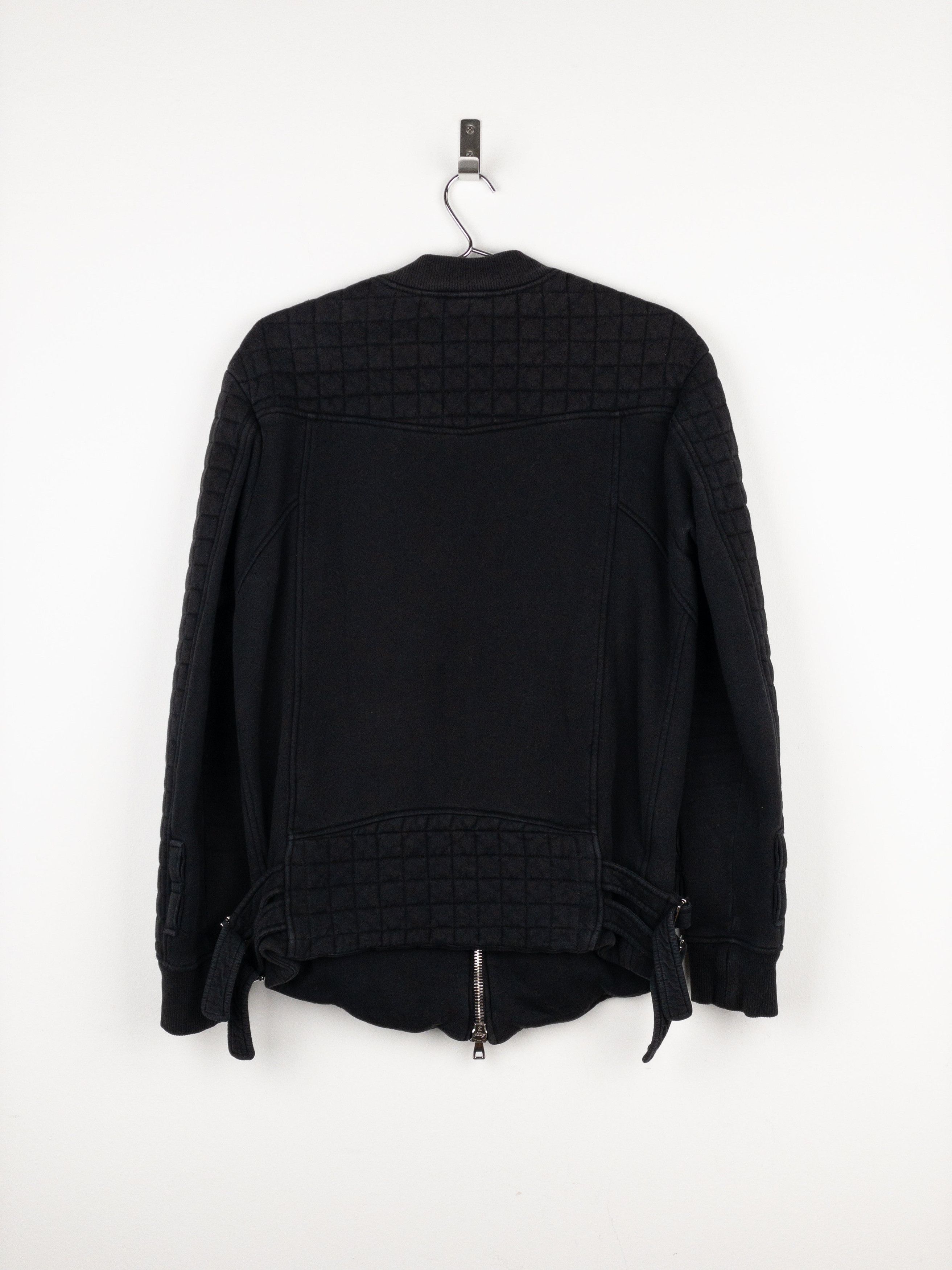 Balmain by Olivier Rousteing SS14 Belted Sweatshirt Biker Jacket Size US M / EU 48-50 / 2 - 2 Thumbnail