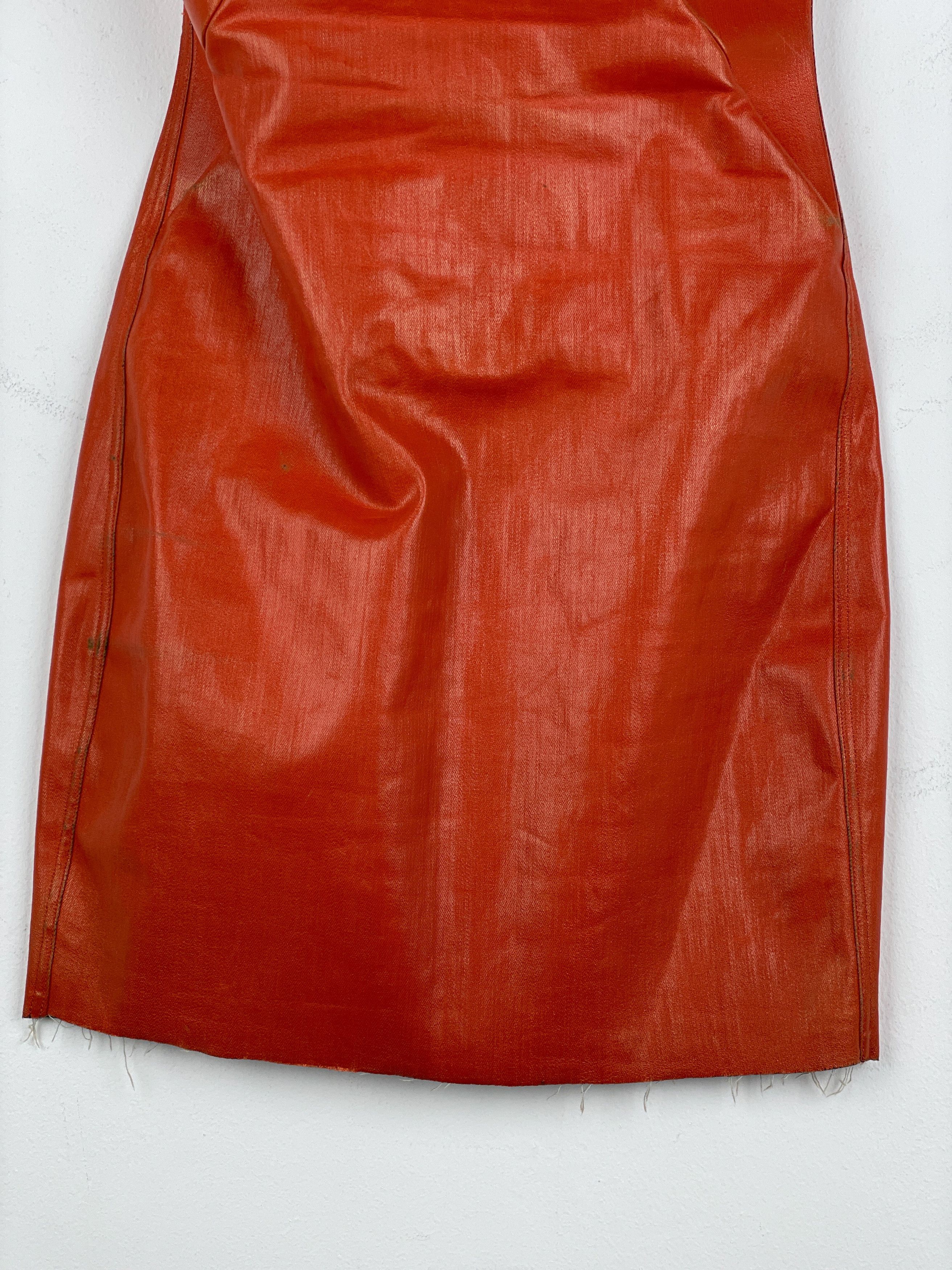 Rick Owens AW22 'Strobe' Coated Denim Prong Mini Dress Size S / US 4 / IT 40 - 6 Thumbnail
