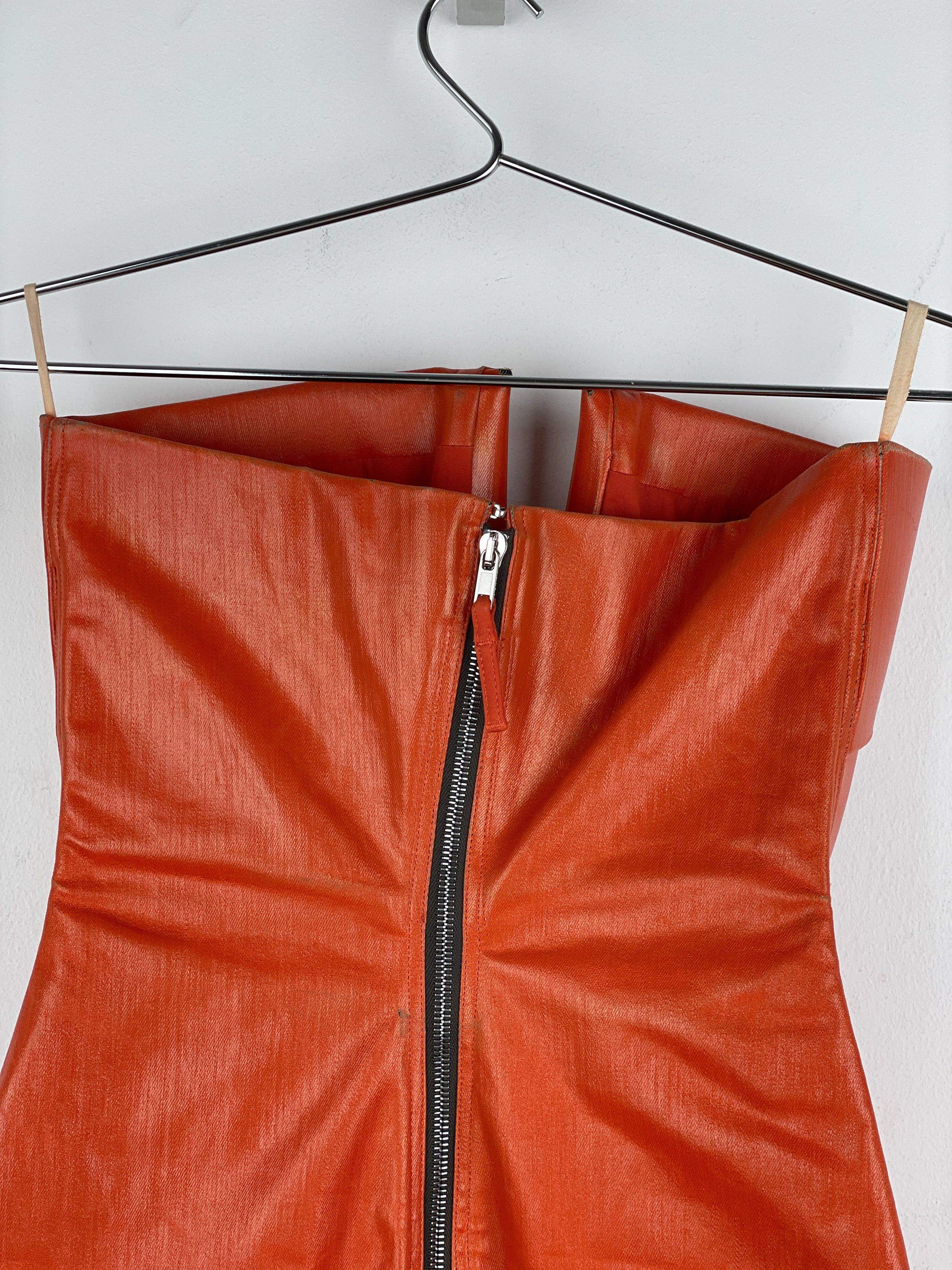 Rick Owens AW22 'Strobe' Coated Denim Prong Mini Dress Size S / US 4 / IT 40 - 7 Thumbnail
