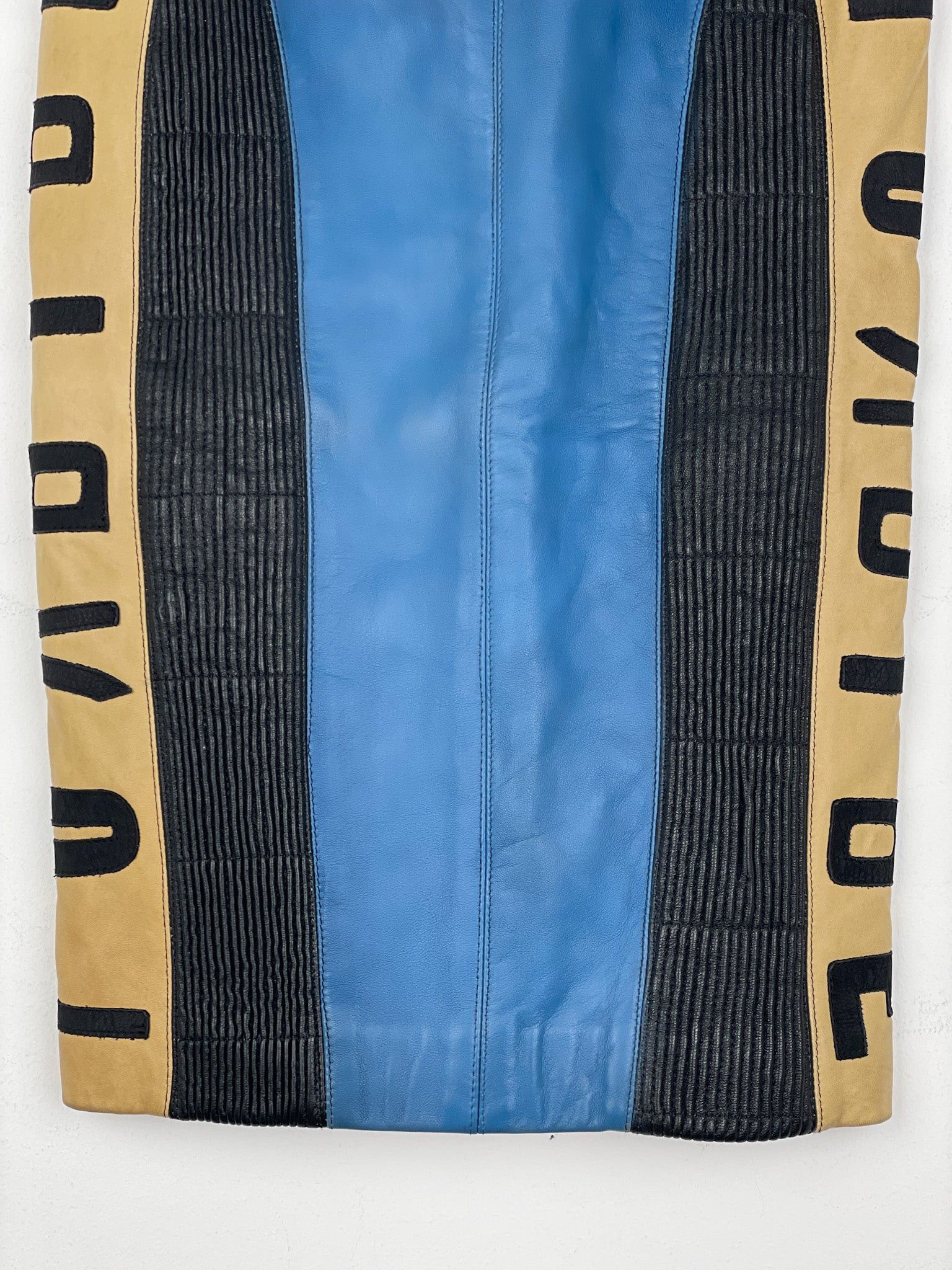Jean Paul Gaultier AW86 'Russian Constructivist' Leather Biker Pencil Skirt Size 30" / US 8 / IT 44 - 6 Thumbnail